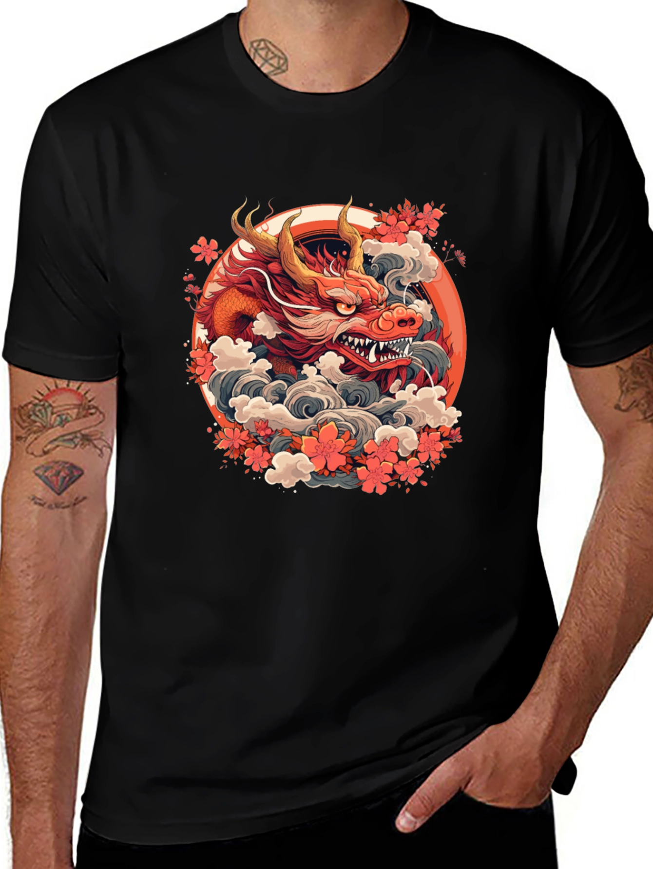 Variant 12 of Dragon Graphic Tee - Stylish and Bold
