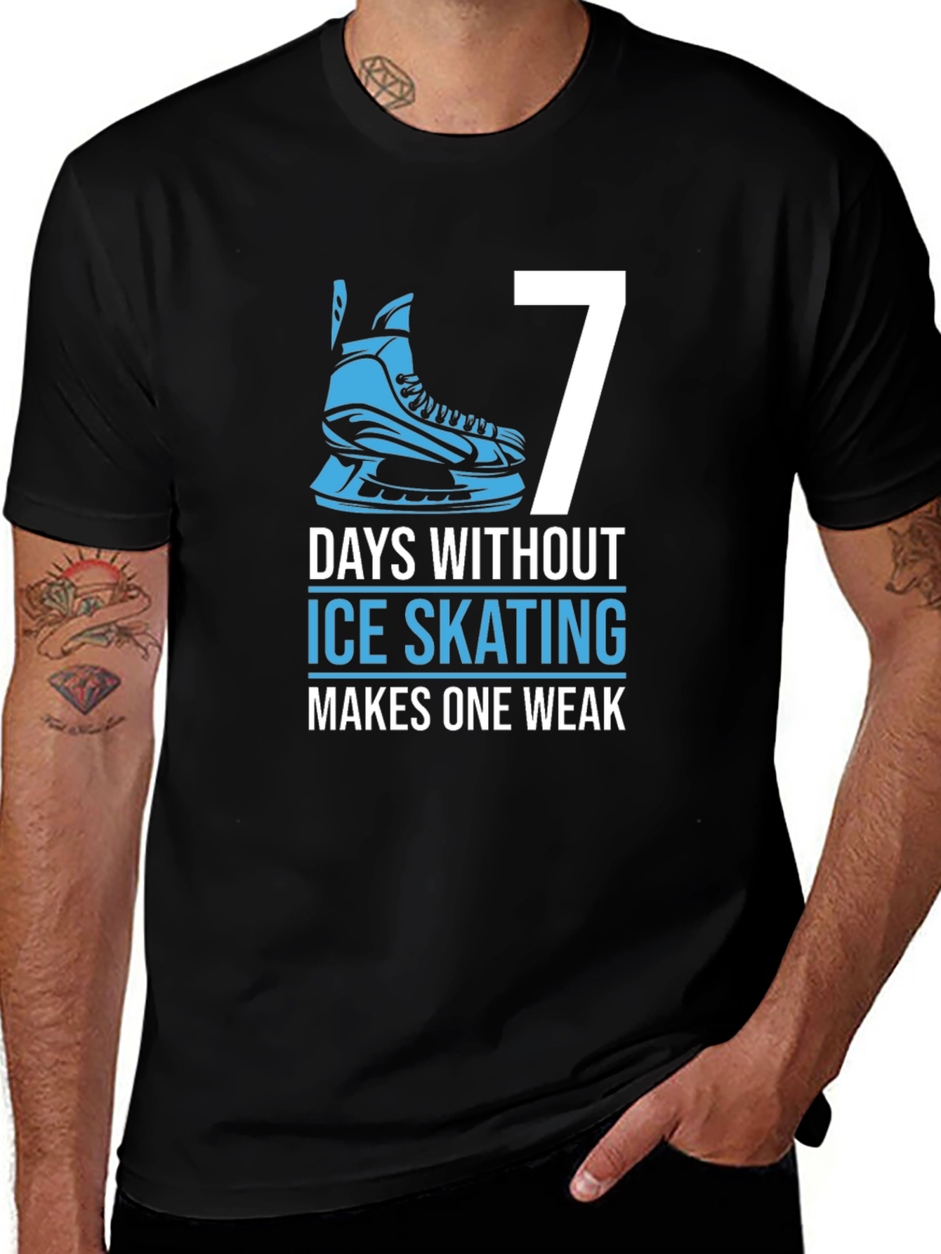 Variant 17 of 7 Days Without Ice Skating T-Shirt