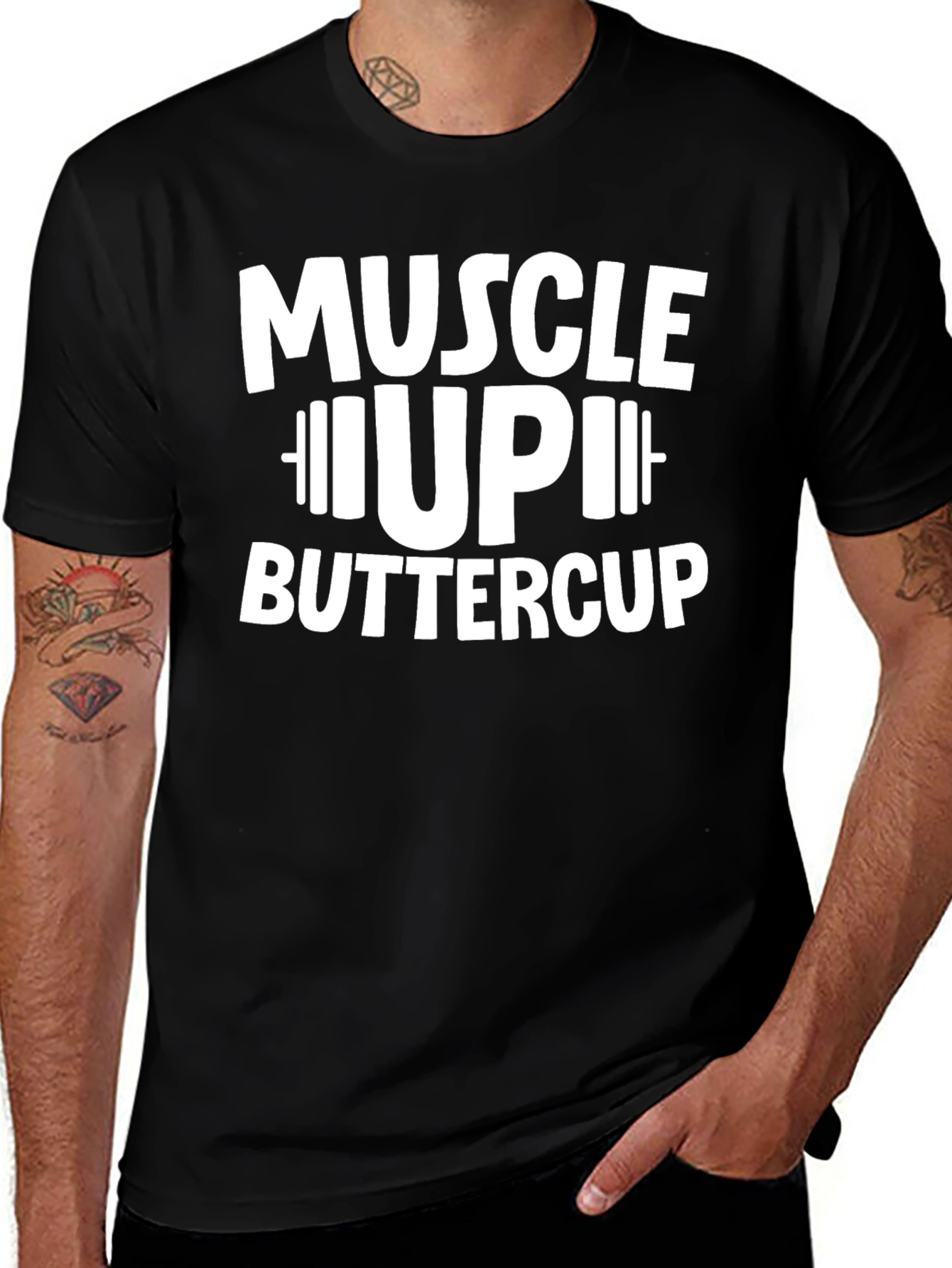 Muscle Up Buttercup Graphic T-Shirt - Fitness Apparel