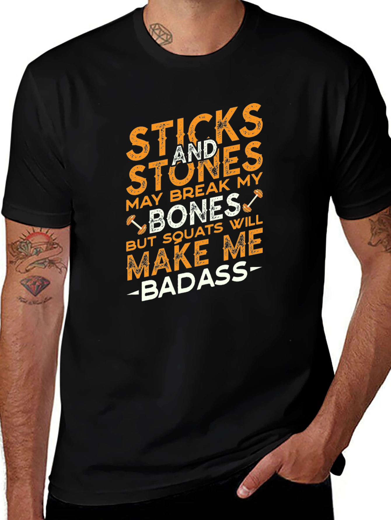 Variant 20 of Sticks & Stones Squats Graphic T-Shirt