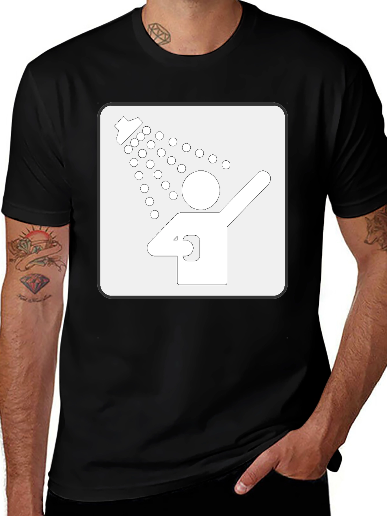 Variant 10 of Shower Time Graphic Tee - Soft Cotton Blend Comfort