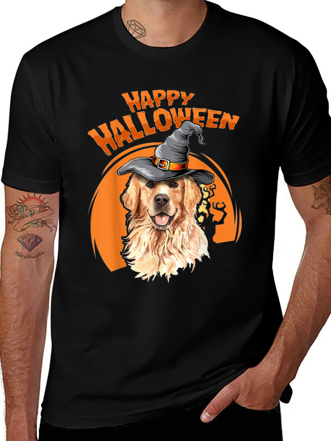 Variant 12 of Happy Halloween Dog Witch T-Shirt