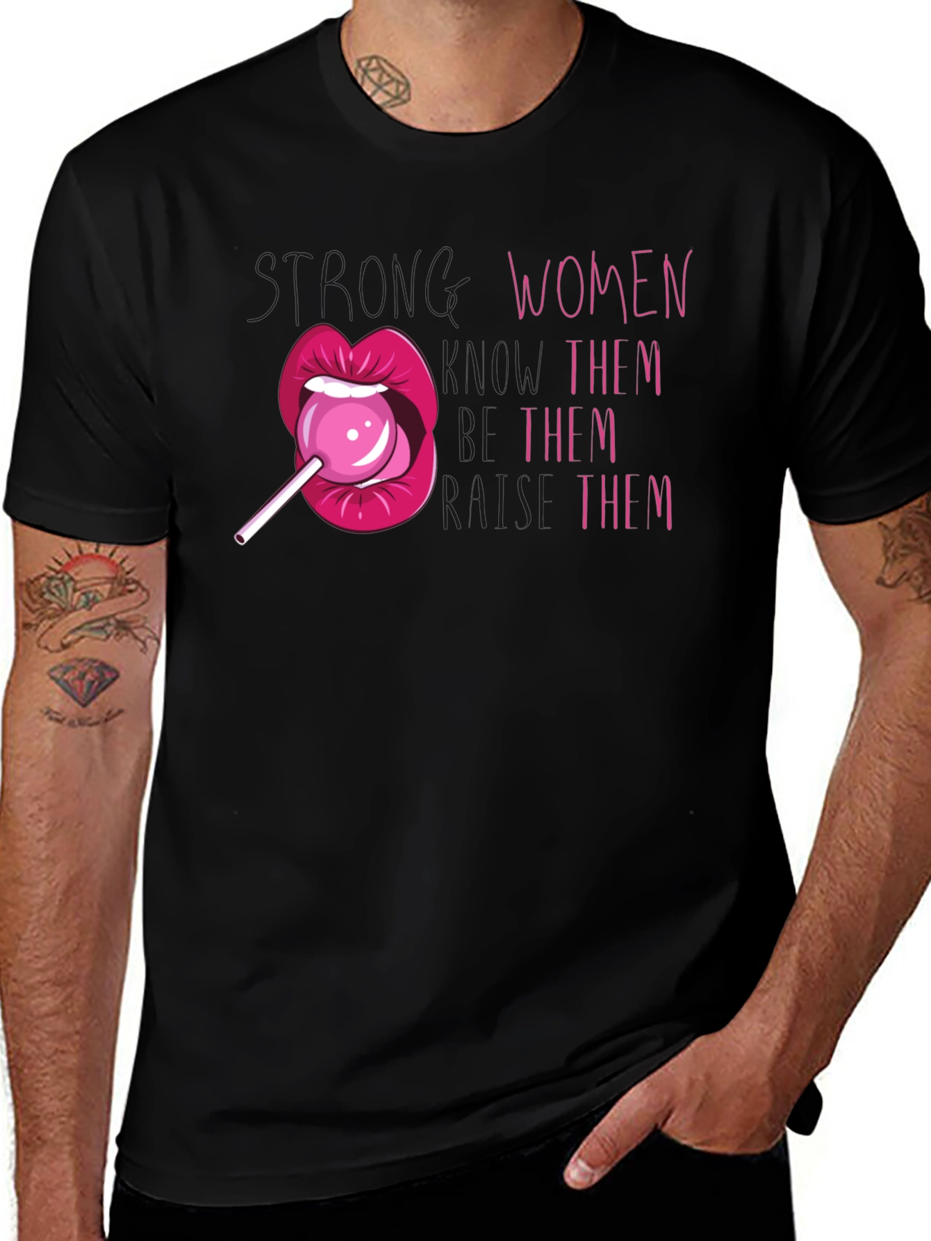 Variant 28 of Women Licking Lollipop Graphic Tee