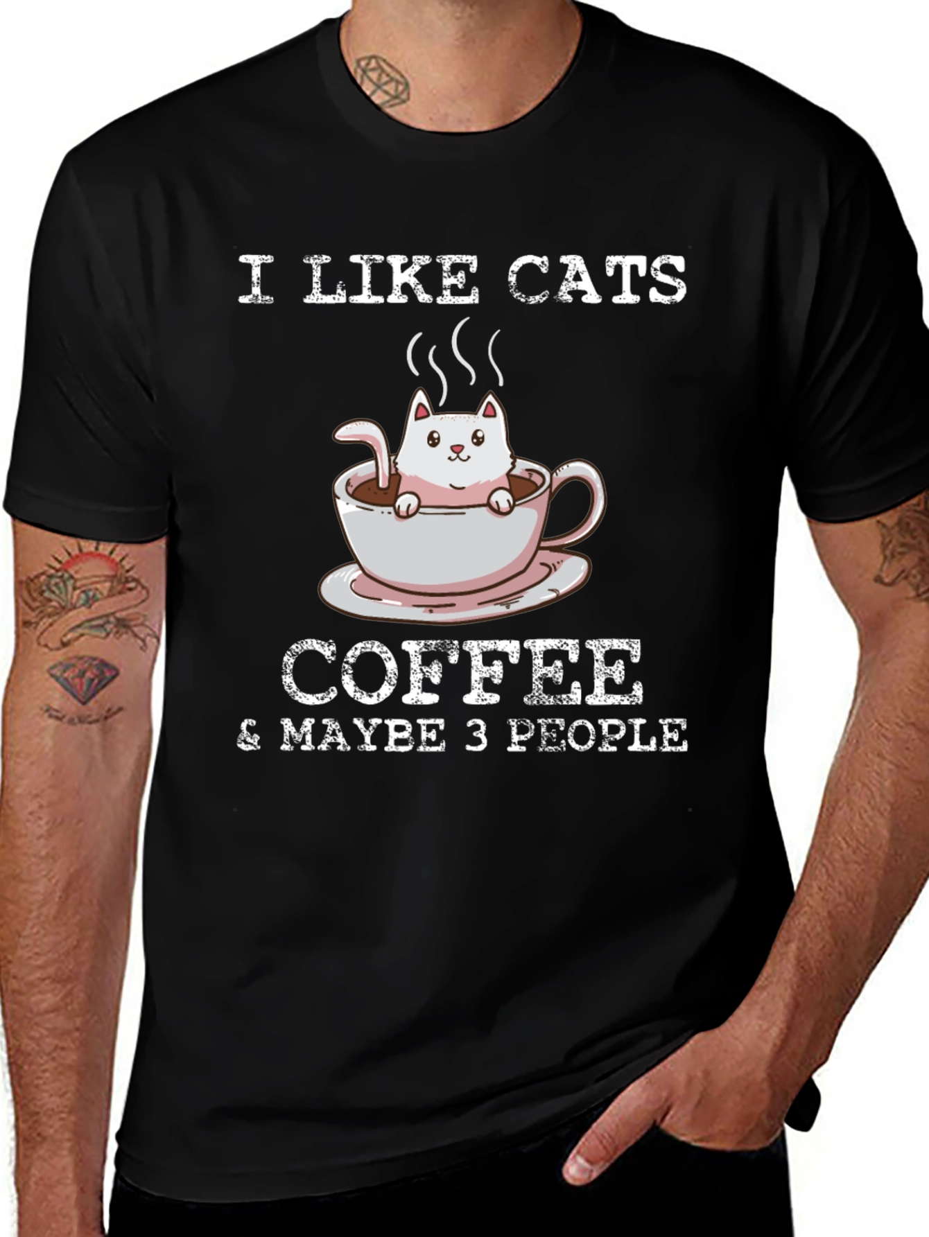 Variant 10 of I Like Cats Coffee & Maybe 3 People T-Shirt