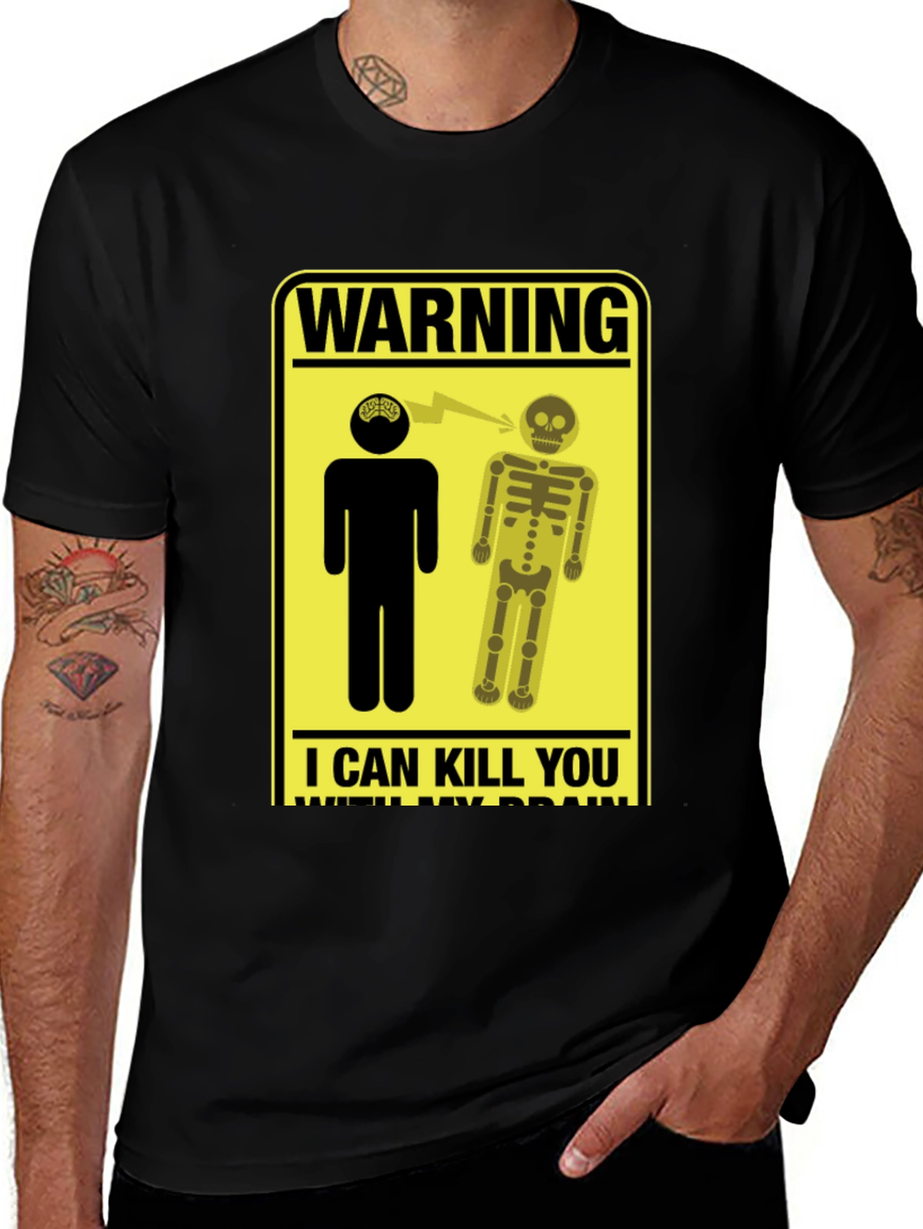 Variant 11 of Warning: I Can Kill You With My Brain T-Shirt