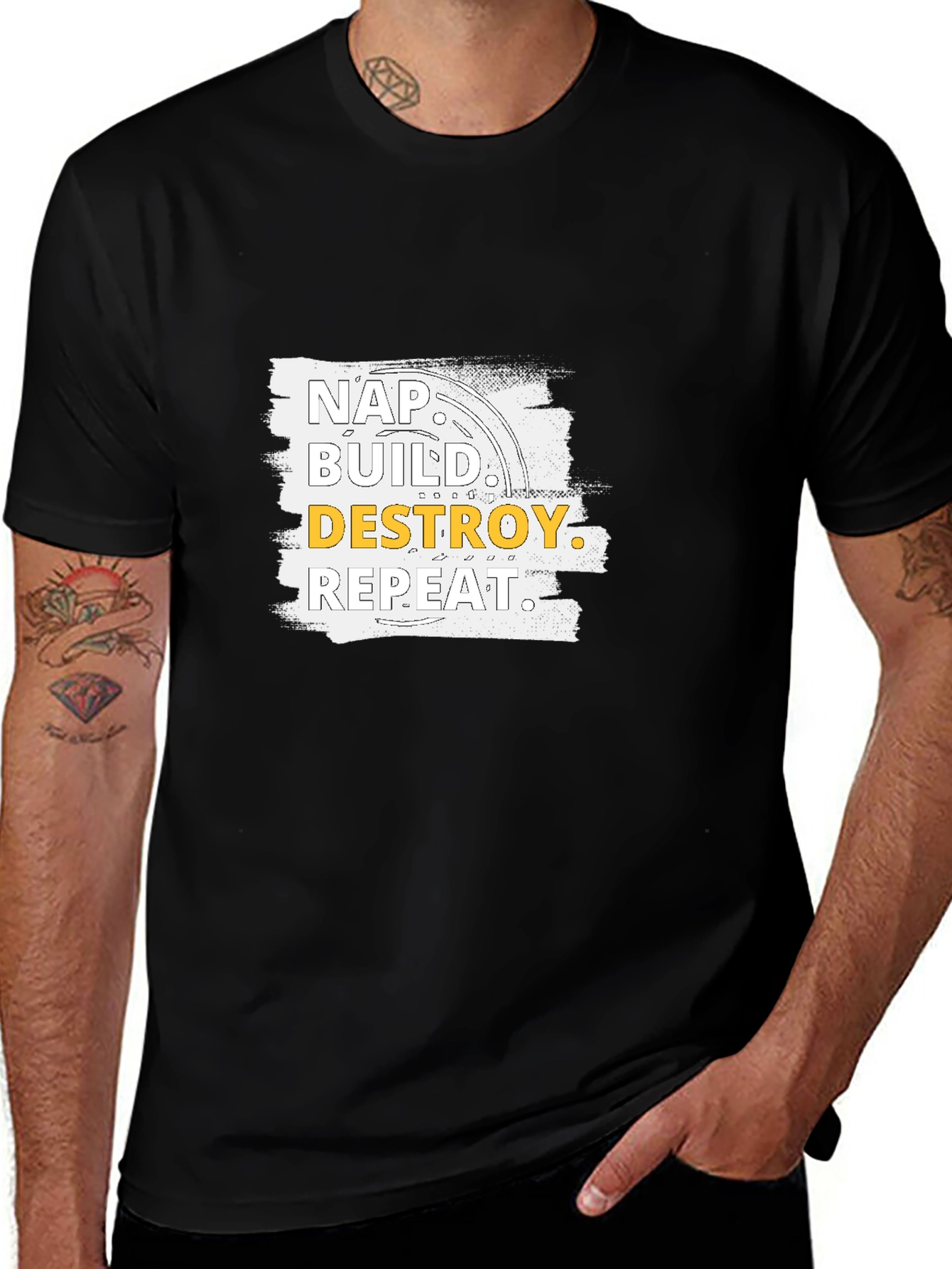 Variant 2 of Nap Build Destroy Repeat T-Shirt