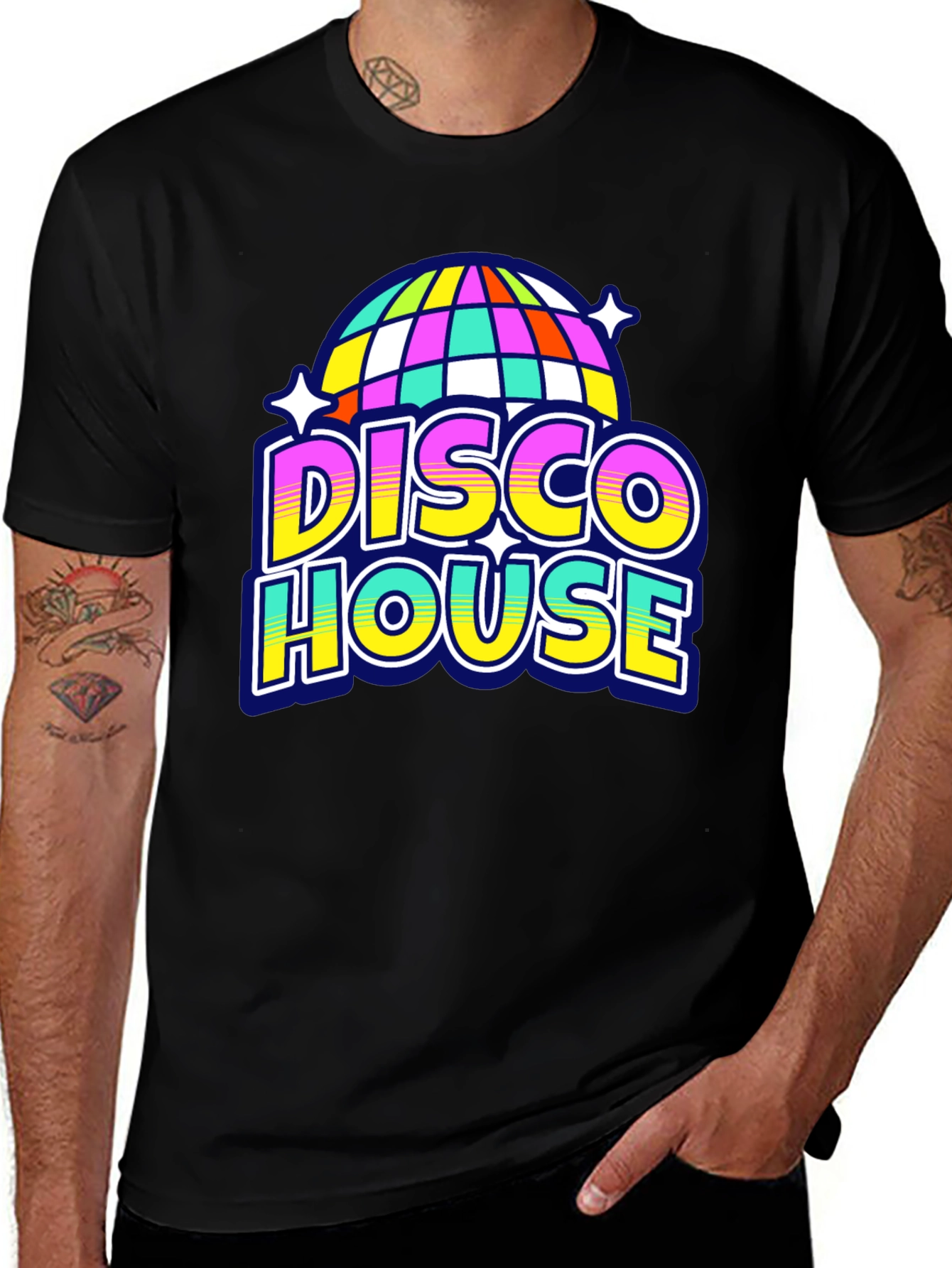 Variant 26 of Disco House Graphic T-Shirt - Retro Party Tee