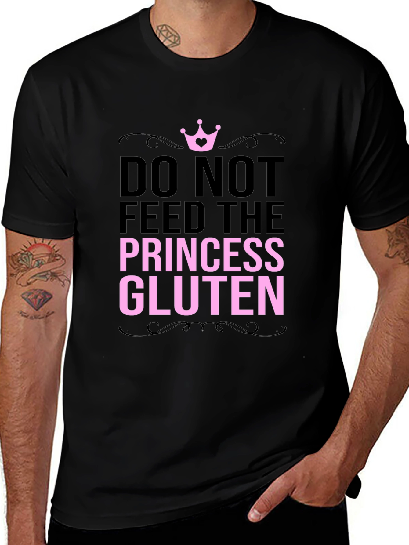 Variant 24 of Do Not Feed the Princess Gluten Graphic Tee