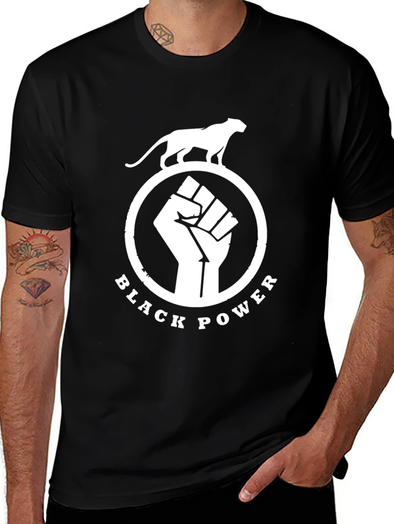 Black Power Panther Graphic Tee