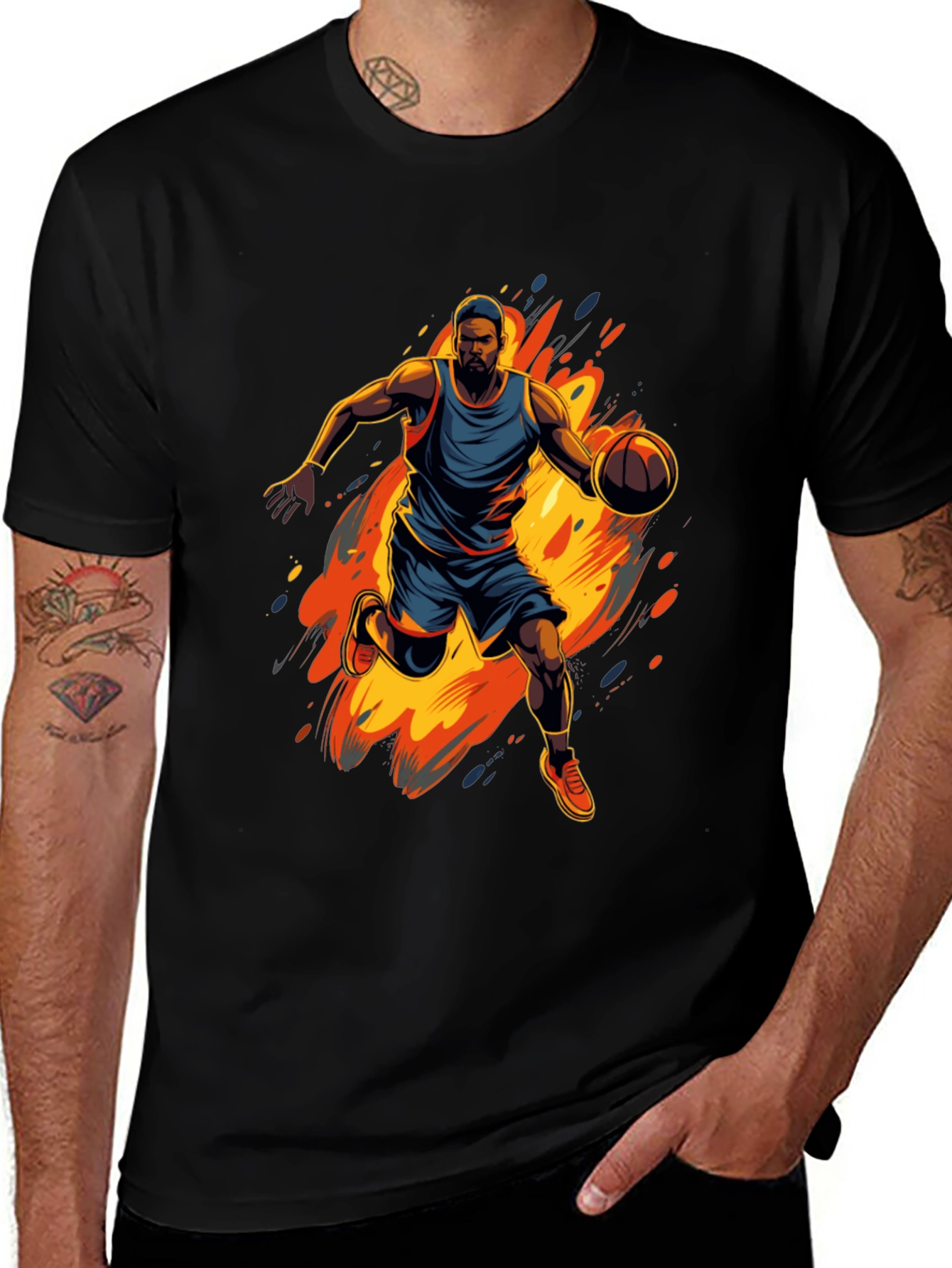 Variant 28 of Basketball Player Graphic Print T-Shirt