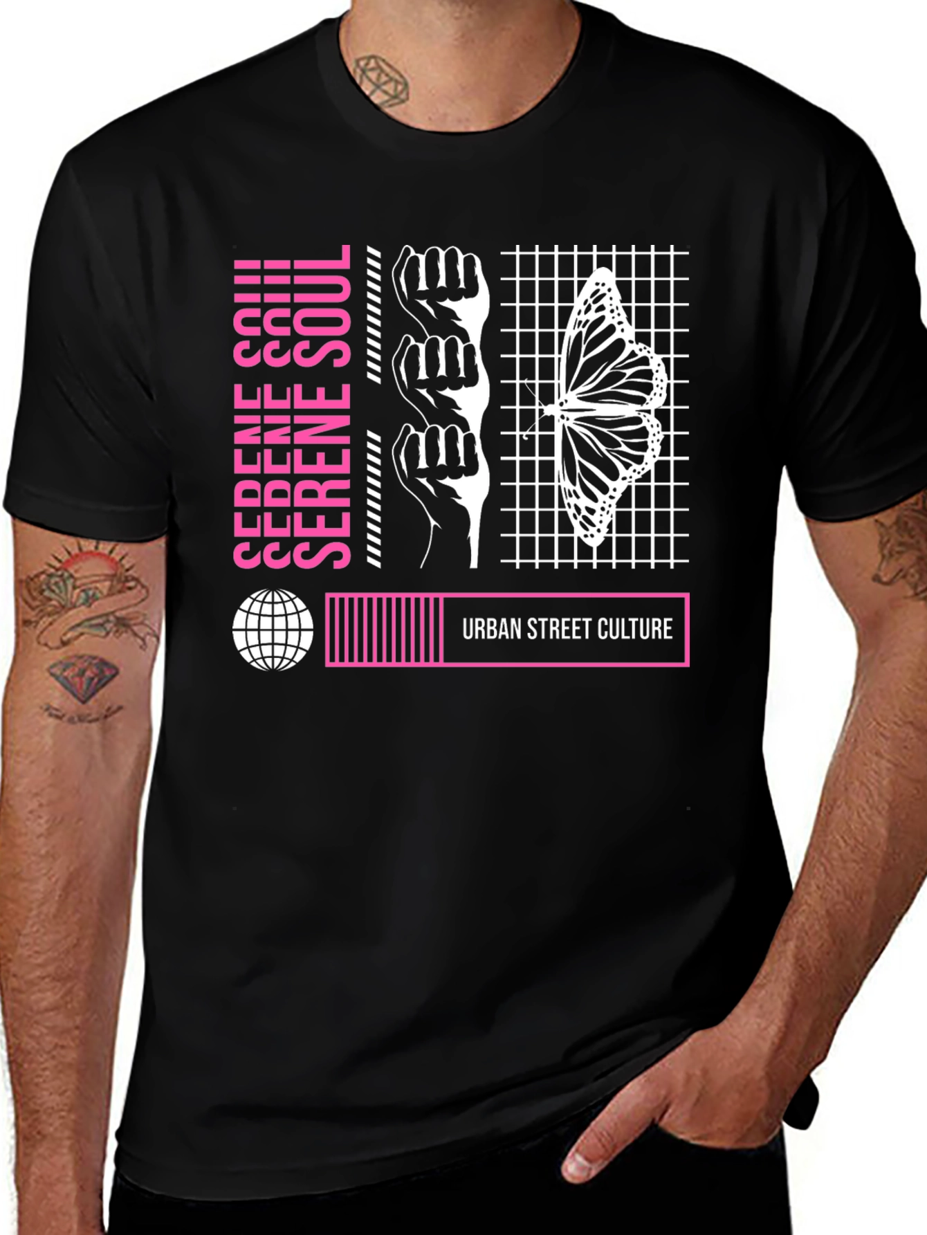 Variant 7 of Serene Soul Urban Street Culture Graphic T-Shirt