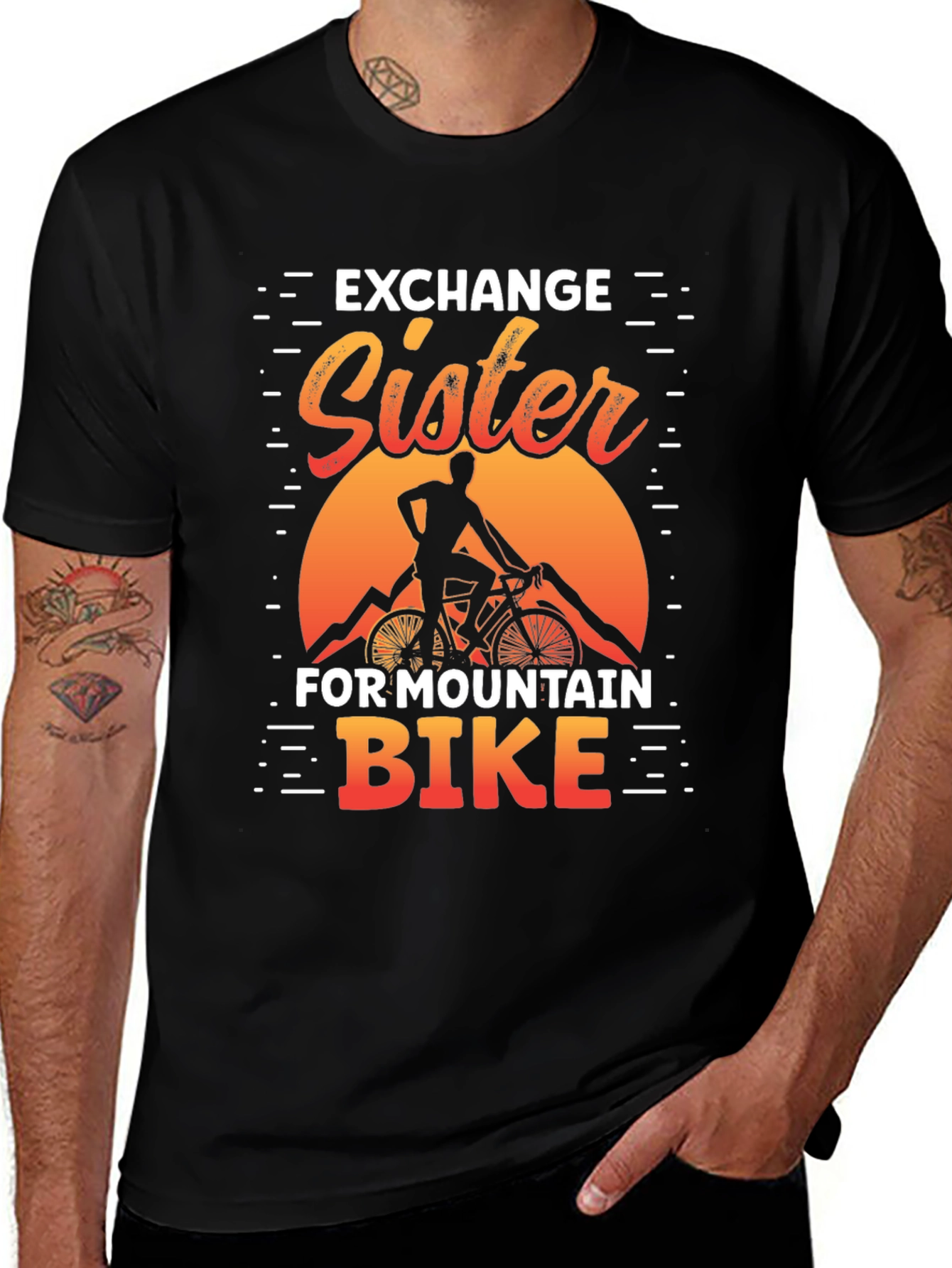 Variant 26 of Exchange Sister For Mountain Bike Graphic Tee