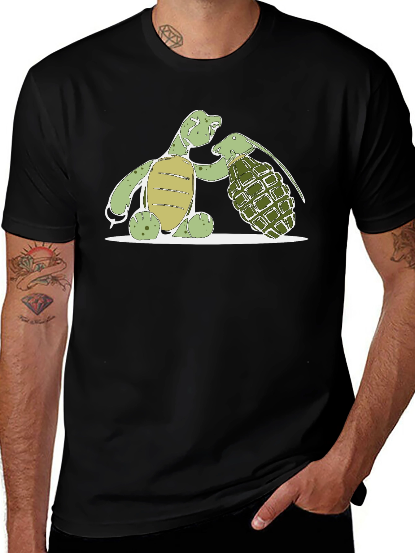 Variant 2 of Turtle Grenade Graphic T-Shirt
