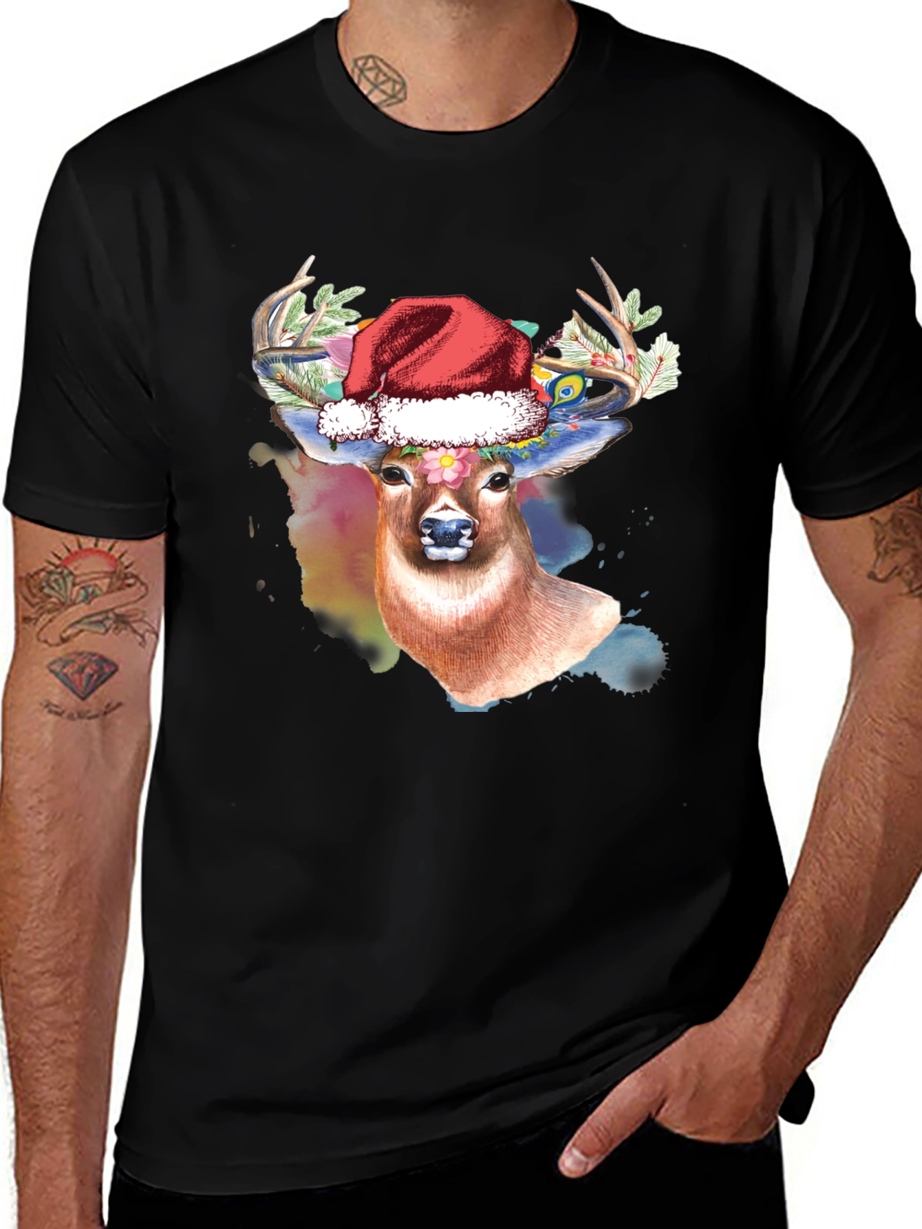 Variant 29 of Festive Deer Graphic Tee