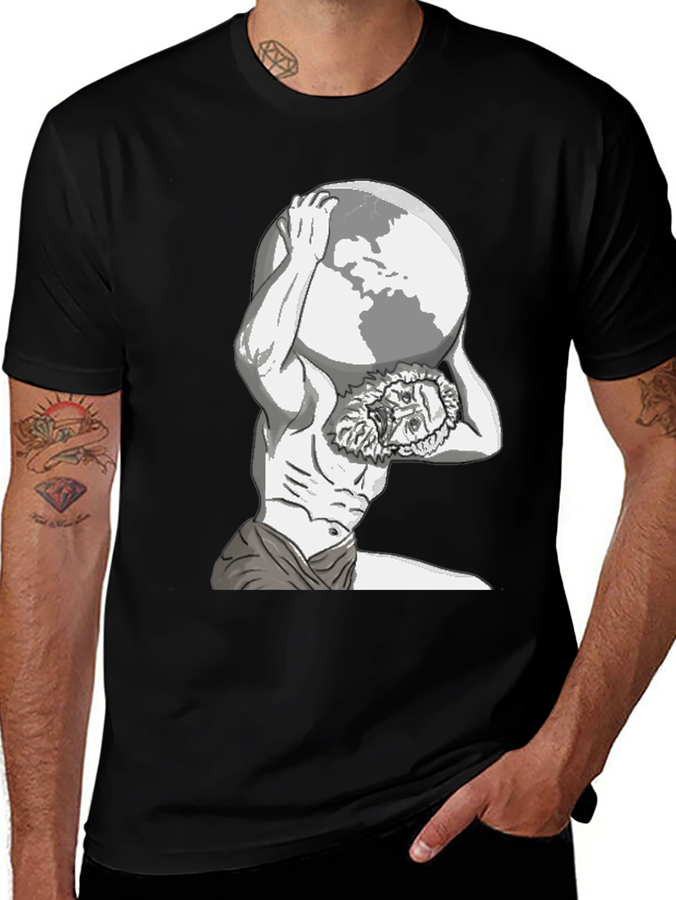 Atlas Globe T-Shirt - Classic Graphic Tee