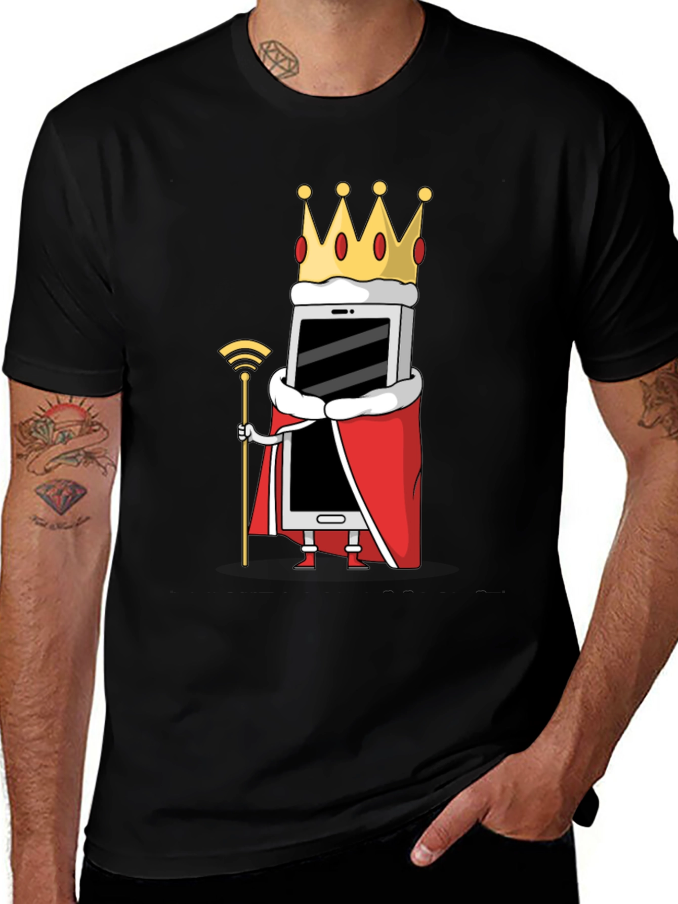 Variant 4 of Smartphone King T-Shirt - Mobile Phone Humor Tee