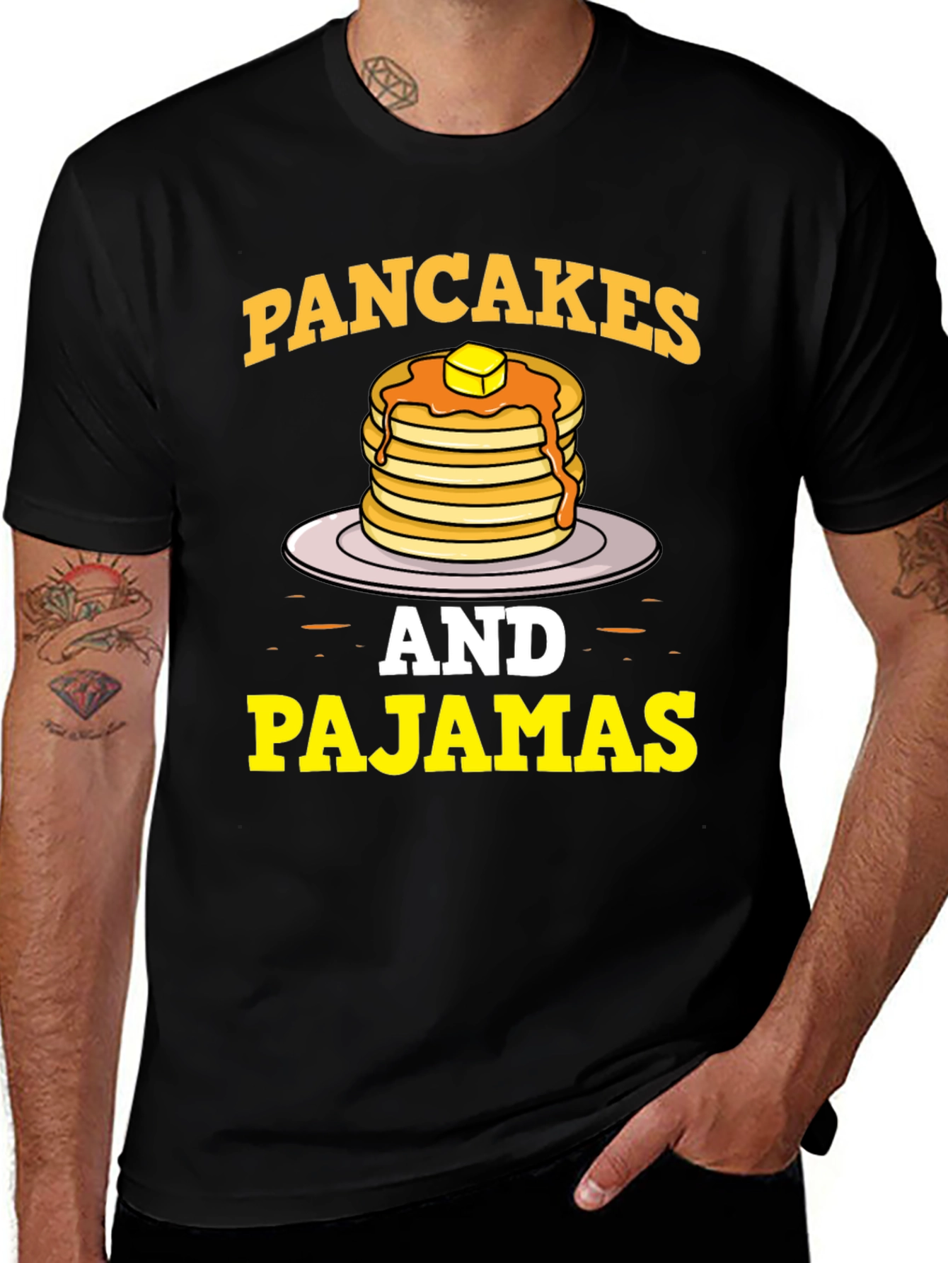 Variant 20 of Pancakes & Pajamas Graphic Tee - Funny Breakfast Shirt