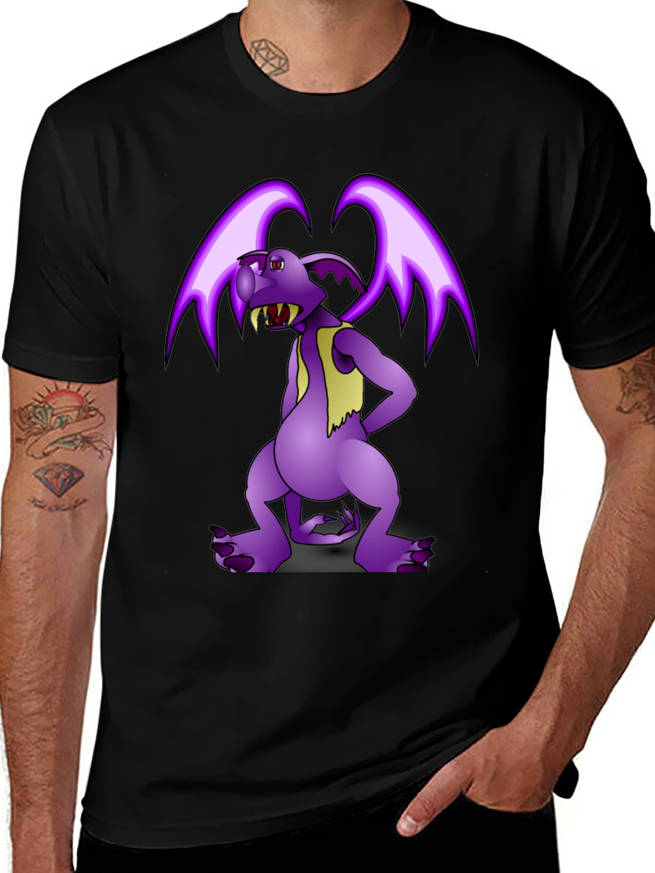 Variant 27 of Purple Cartoon Monster Graphic T-Shirt