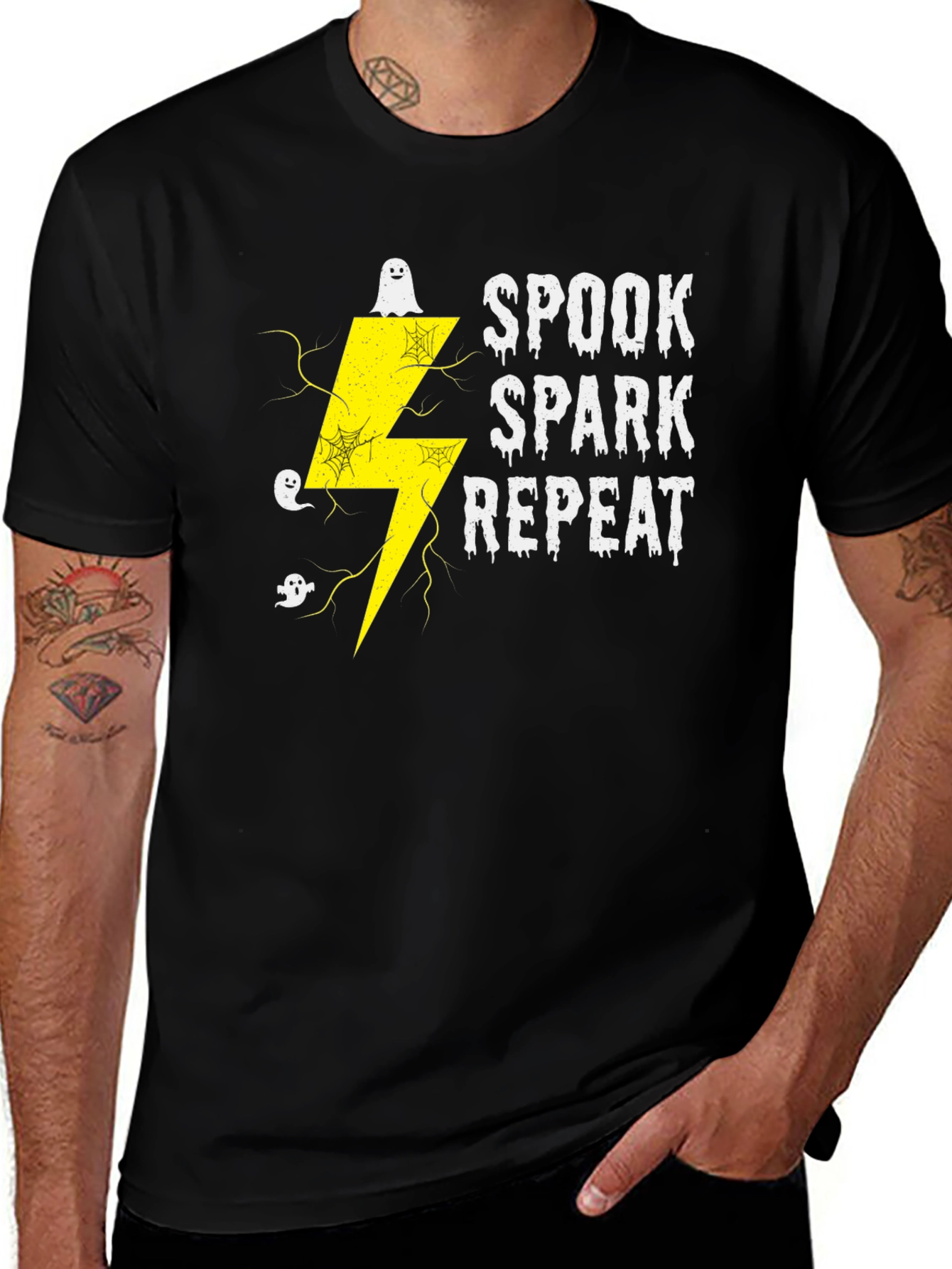 Spook Spark Repeat Halloween T-Shirt