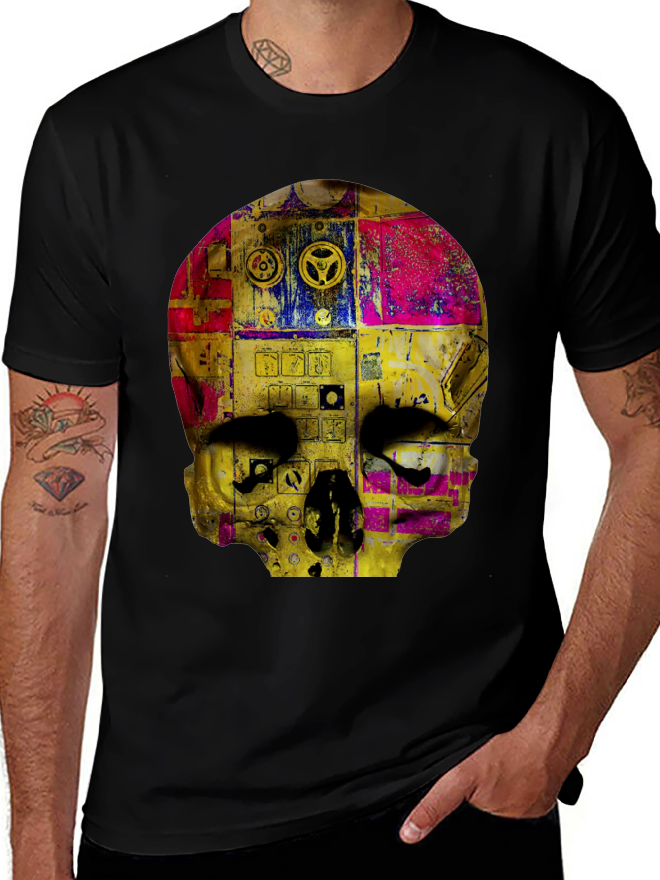 Variant 4 of Skull Graphic Print Men's T-Shirt