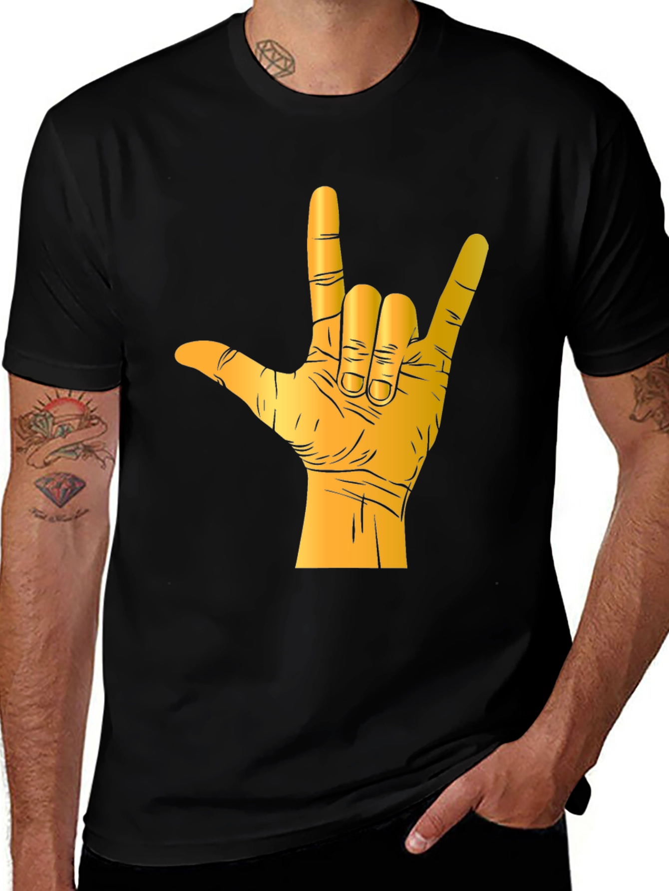 Variant 6 of I Love You Hand Sign T-Shirt