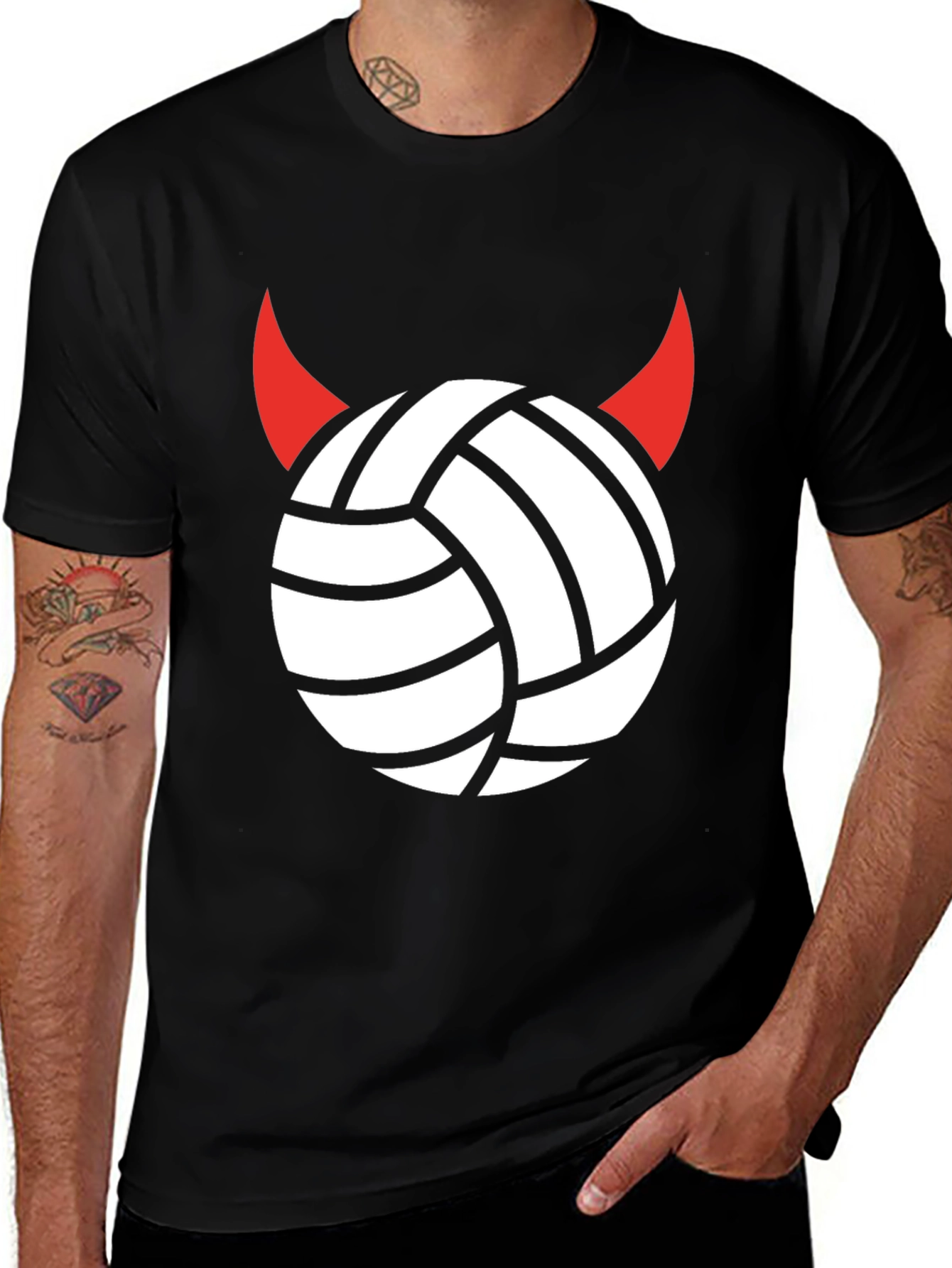 Variant 15 of Devil Volleyball Graphic T-Shirt