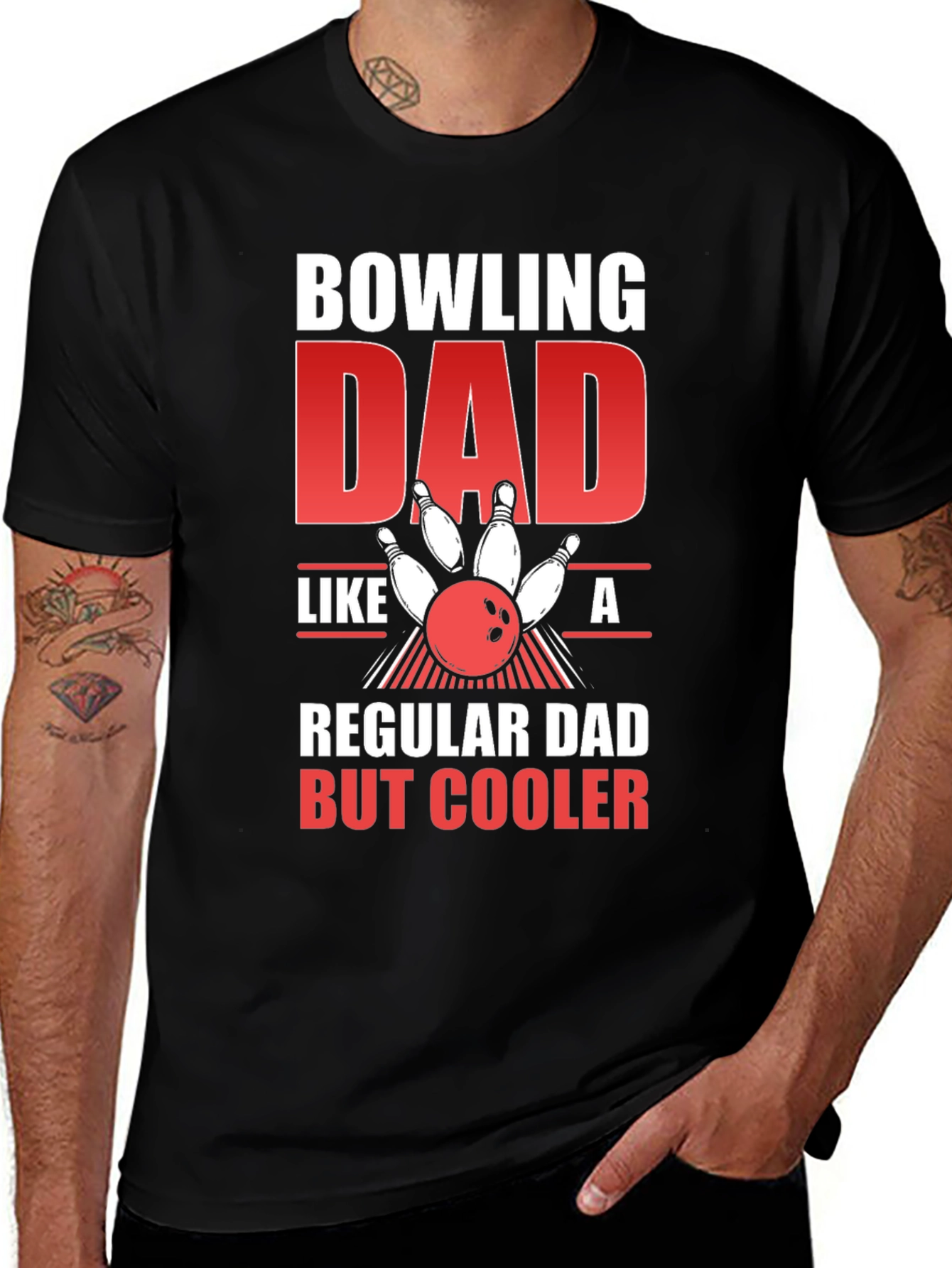 Variant 9 of Bowling Dad Graphic Tee - Cool Father's Day Gift