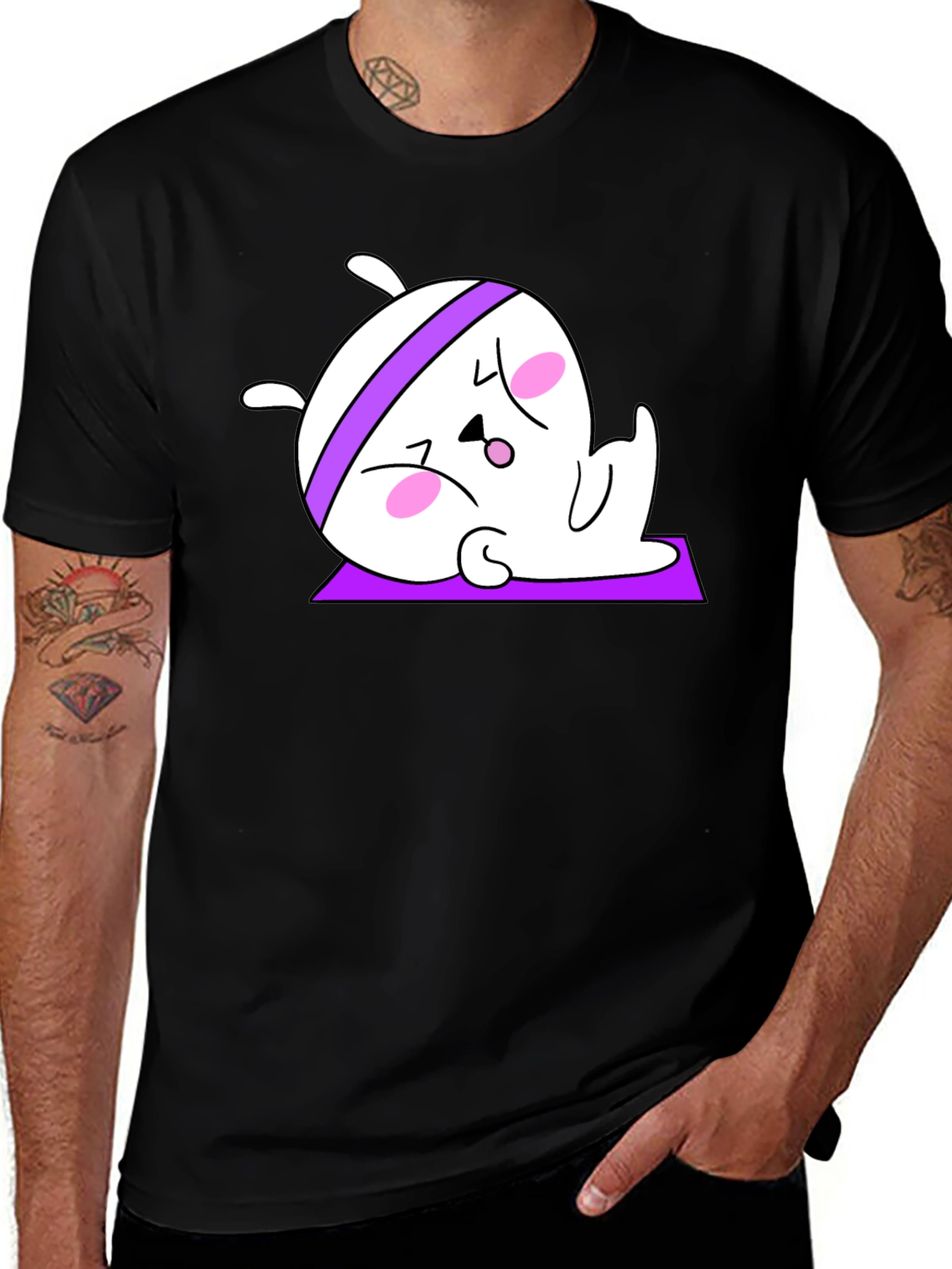 Variant 8 of Yoga Bunny Black T-Shirt