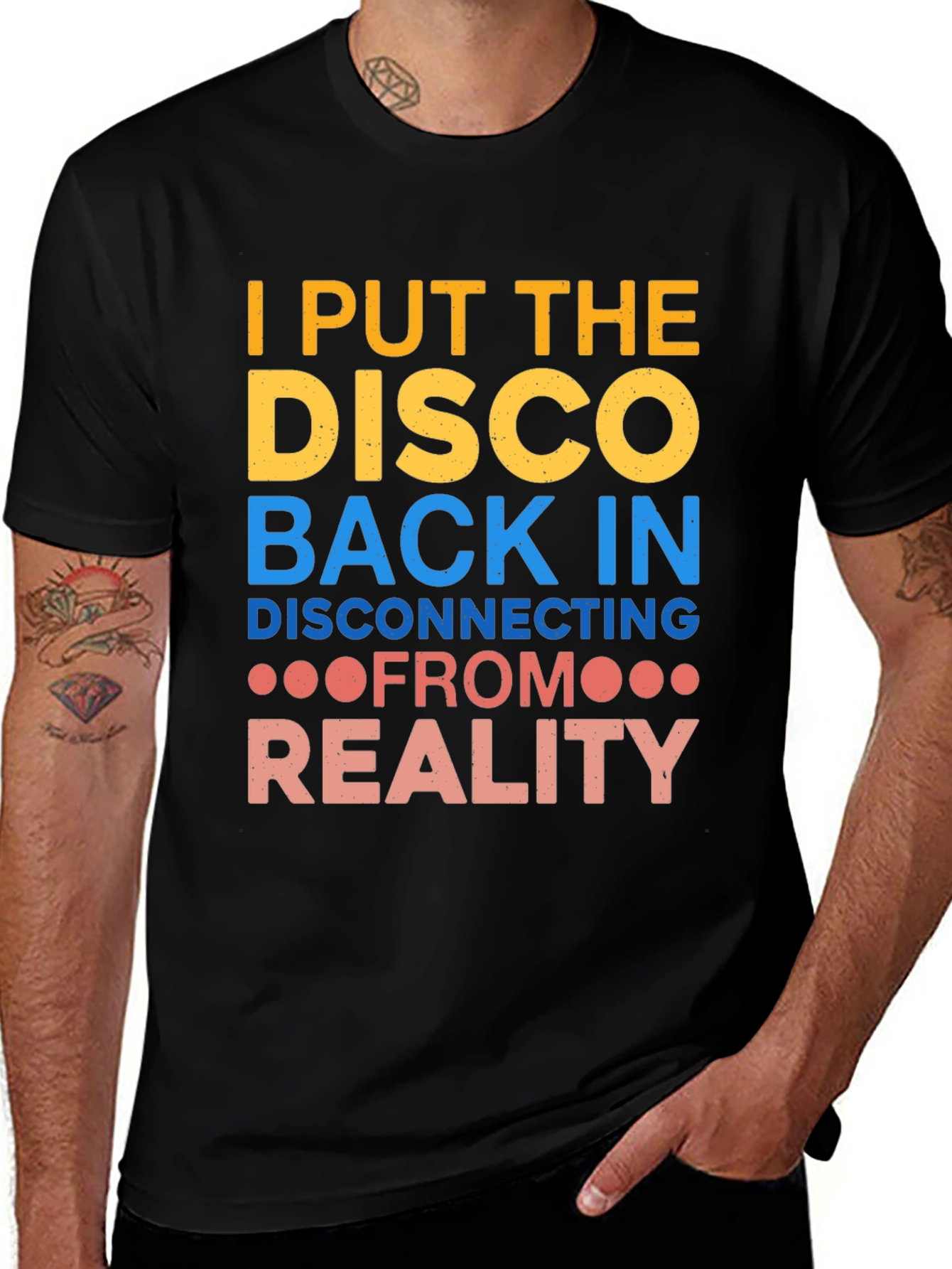 Variant 20 of Disco Disconnecting Reality Graphic Tee