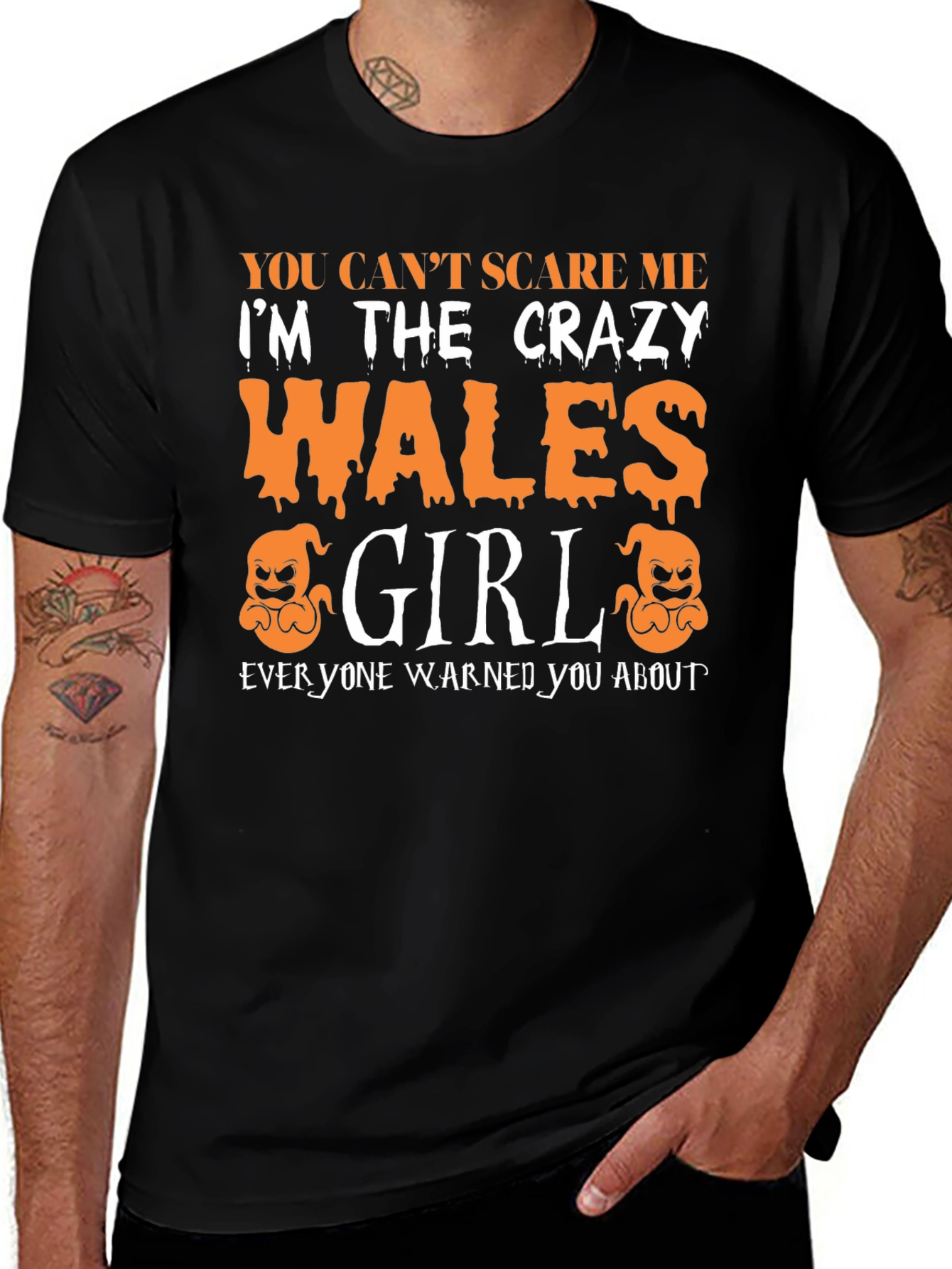 Crazy Wales Girl Halloween T-Shirt