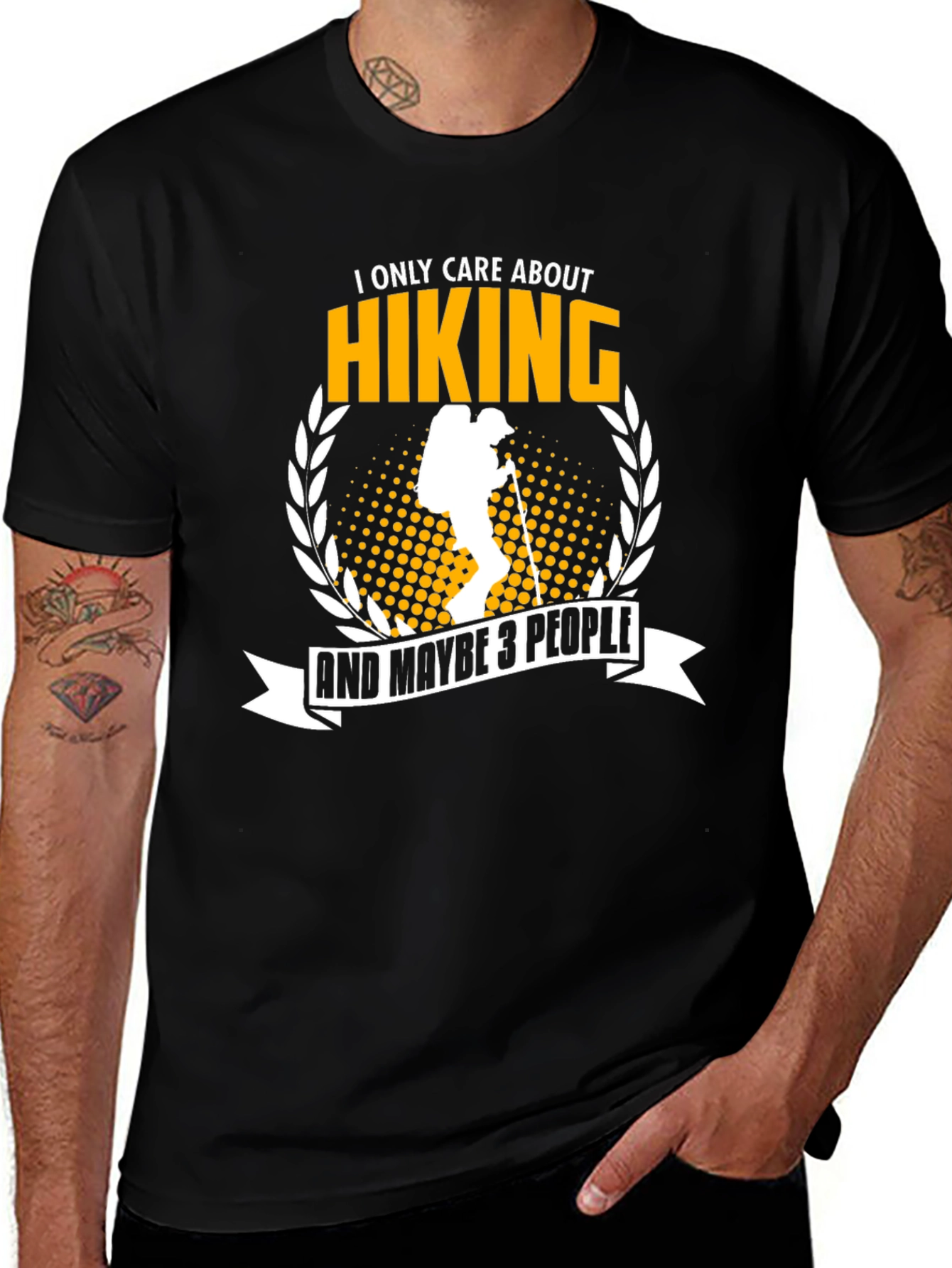 Variant 26 of Hiking T-Shirt - Only Care About Hiking Graphic Tee