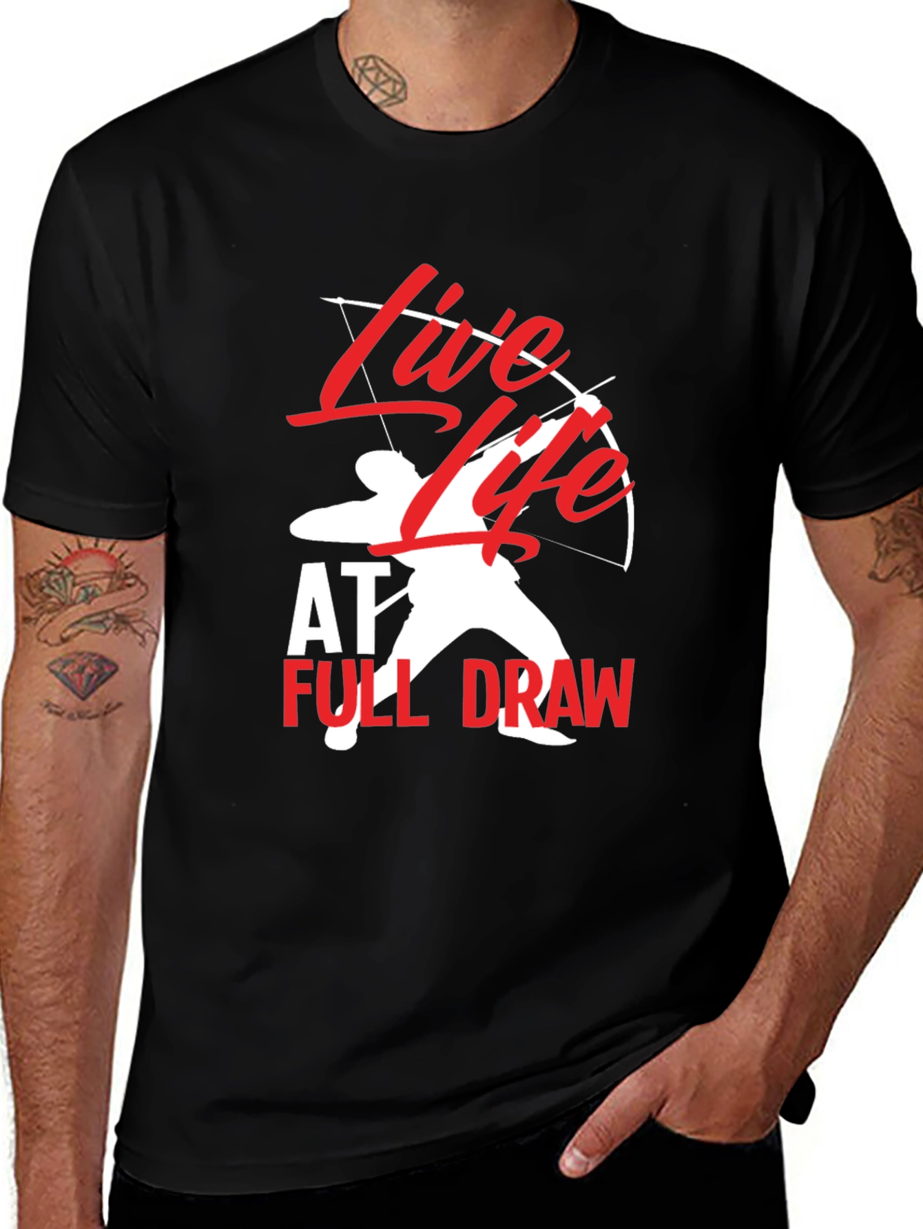 Variant 12 of Live Life at Full Draw Archery T-Shirt