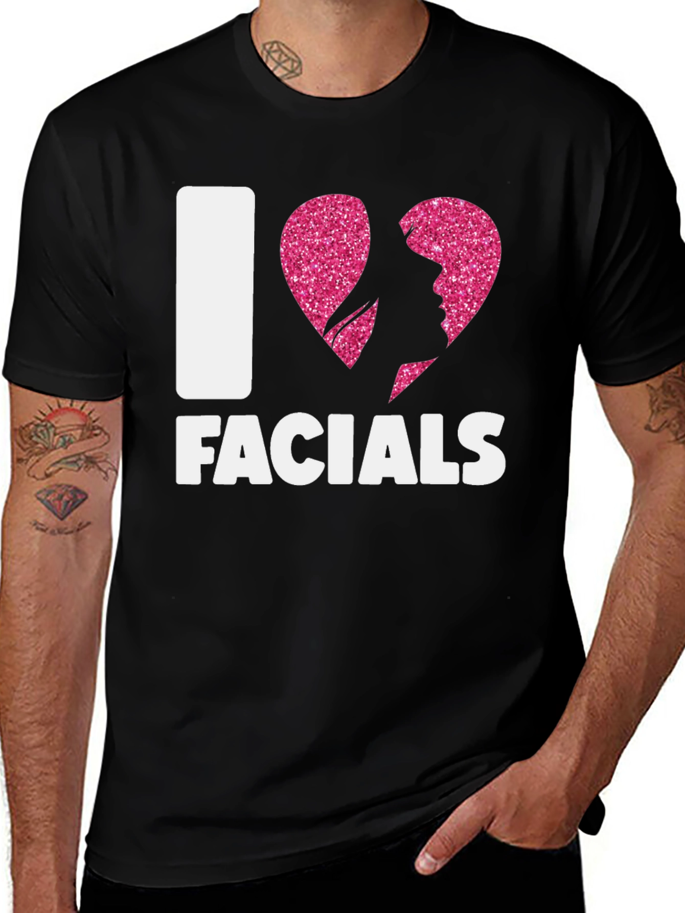 I Heart Facials T-Shirt - Adult Humor