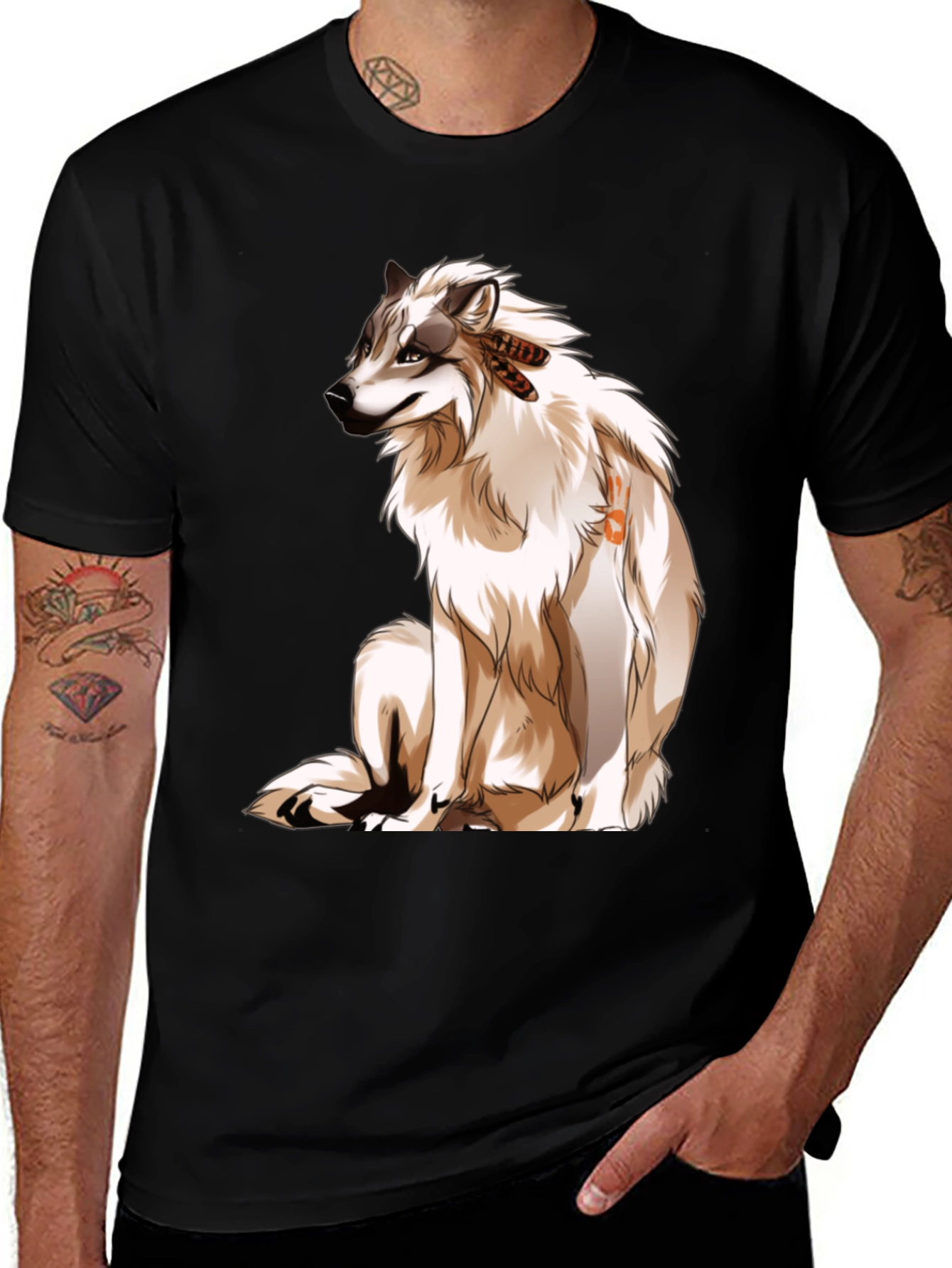 Variant 3 of Wolf Graphic Print T-Shirt