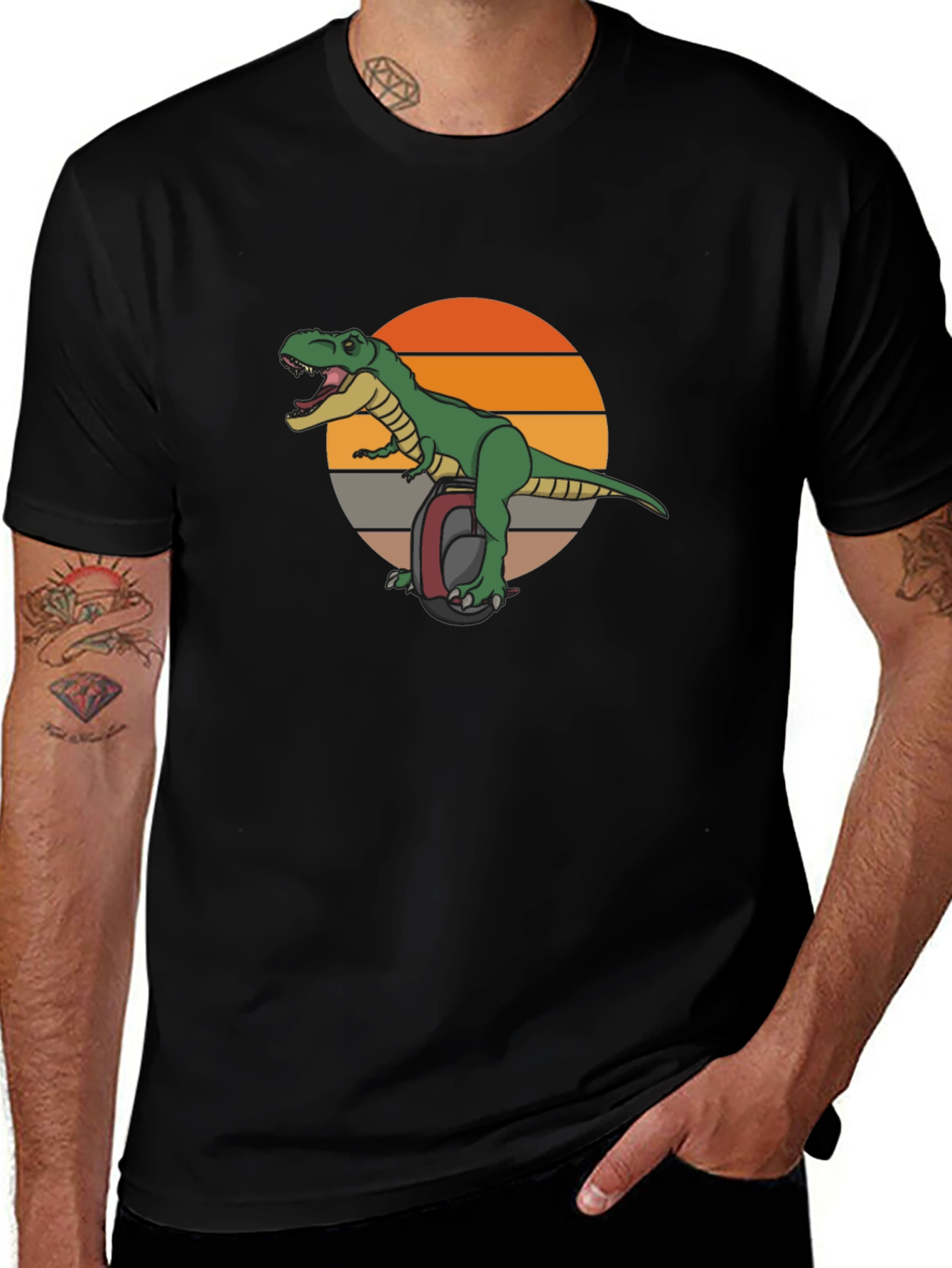 Dino On Wheel T-Shirt - Fun & Stylish!