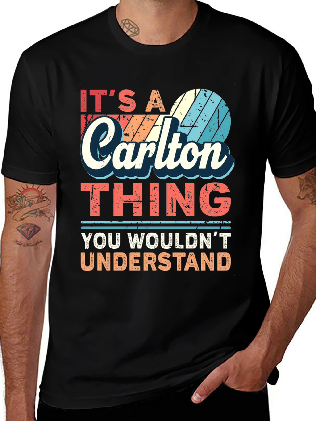 Black It's a Carlton Thing T-Shirt - You Wouldn't Understand main image