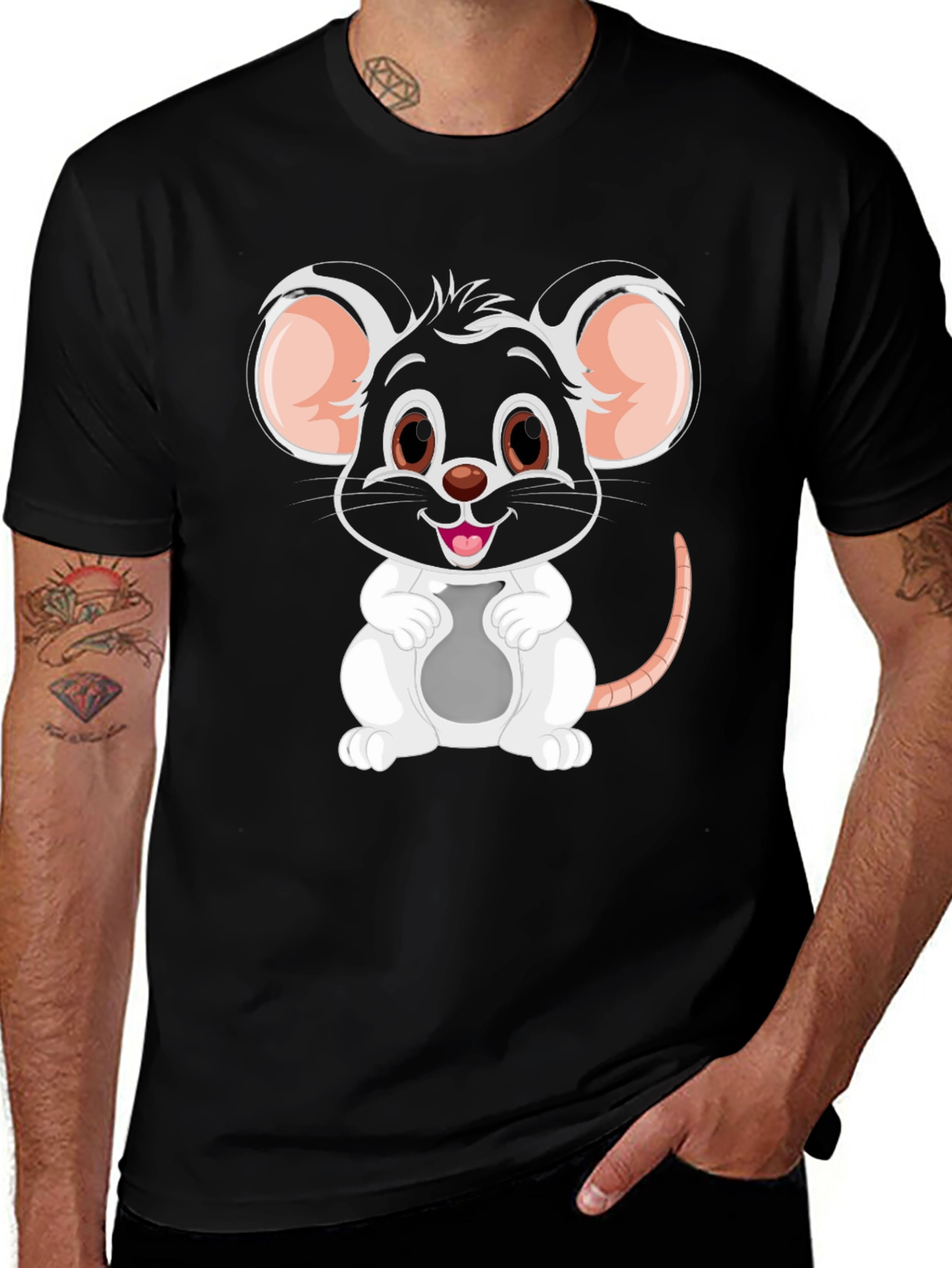 Variant 26 of Cute Mouse Graphic T-Shirt - Unisex Cartoon Tee