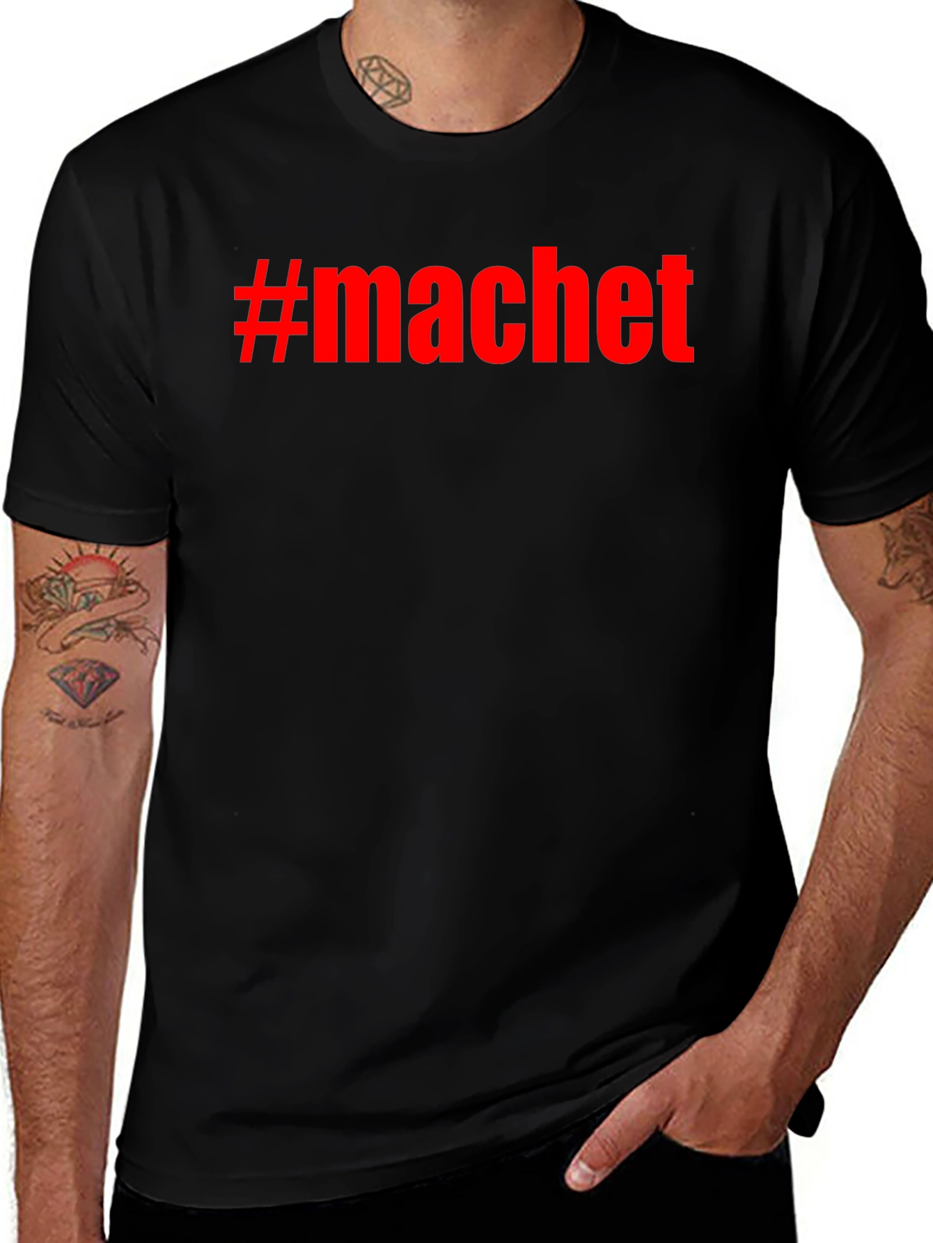 Variant 4 of Machet Hashtag Graphic Tee - Black