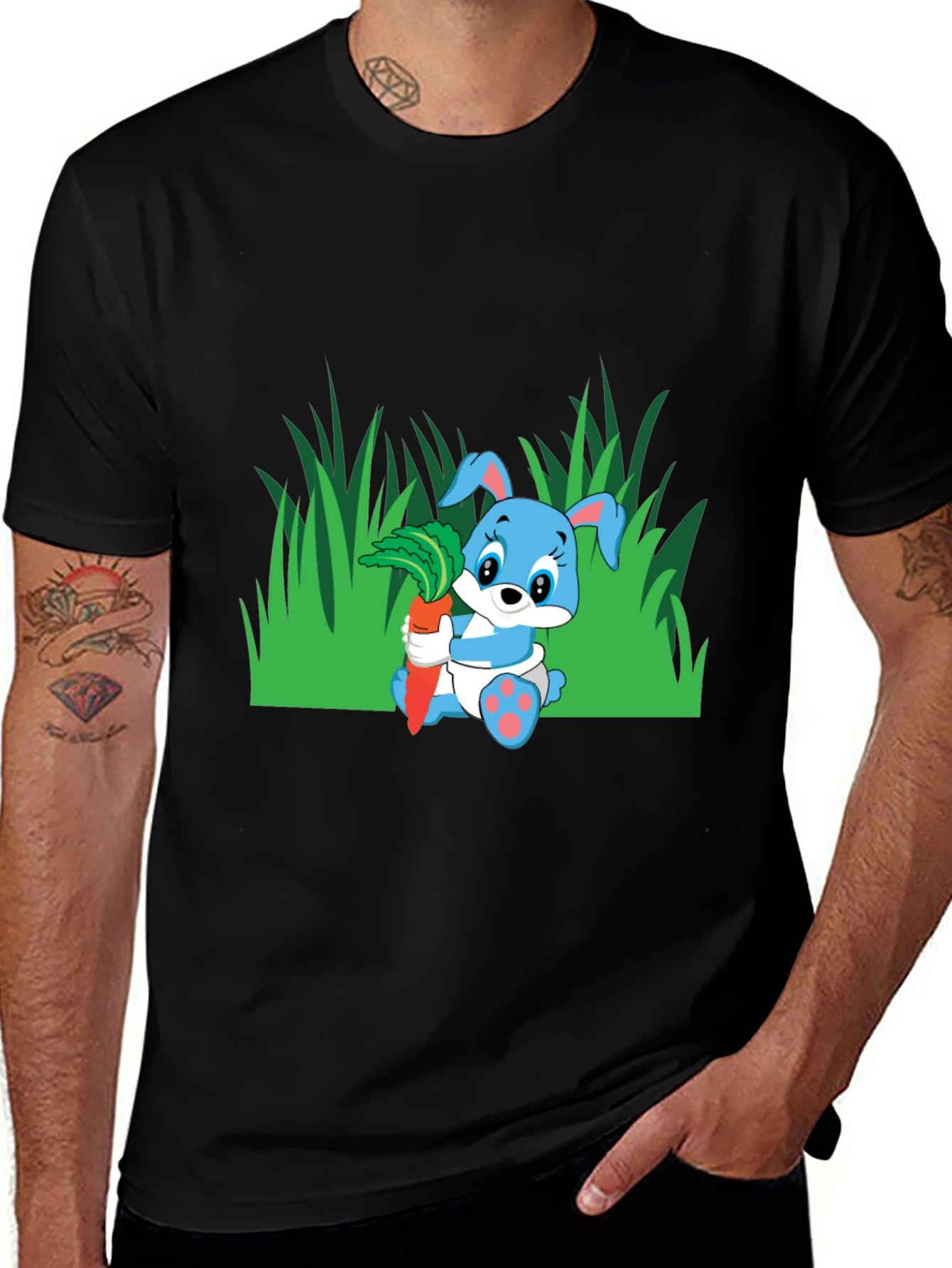 Variant 24 of Cute Bunny Graphic Tee - Easter Gift