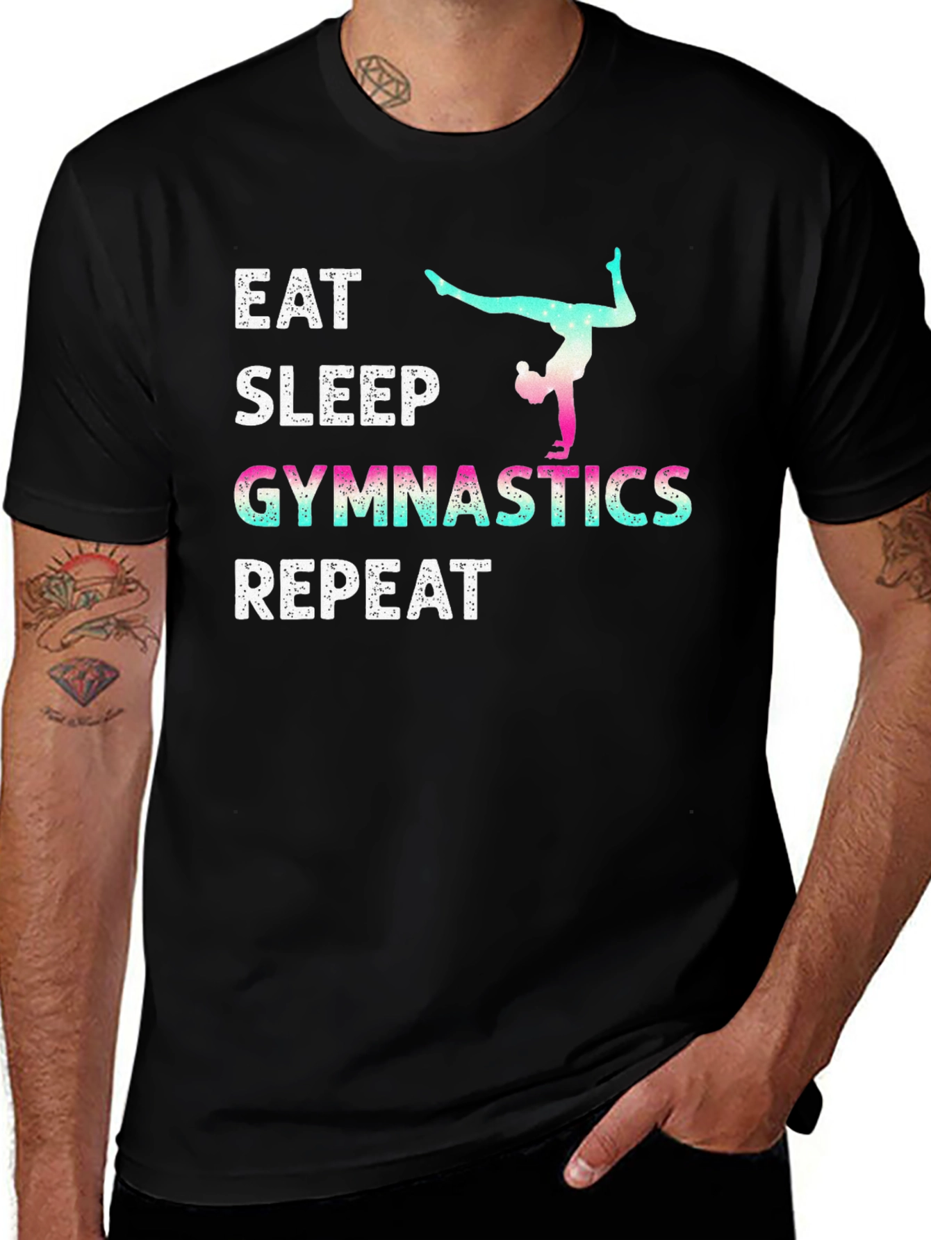Variant 14 of Eat Sleep Gymnastics Repeat T-Shirt