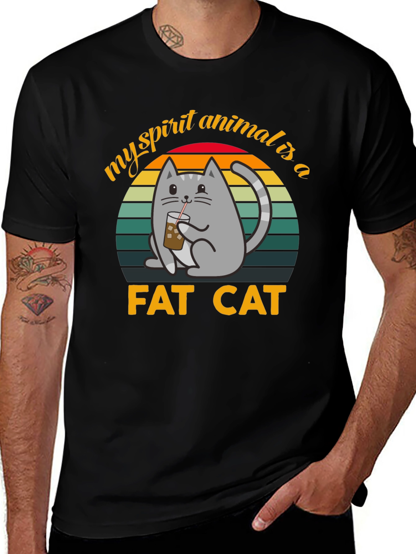 Variant 5 of My Spirit Animal is a Fat Cat T-Shirt