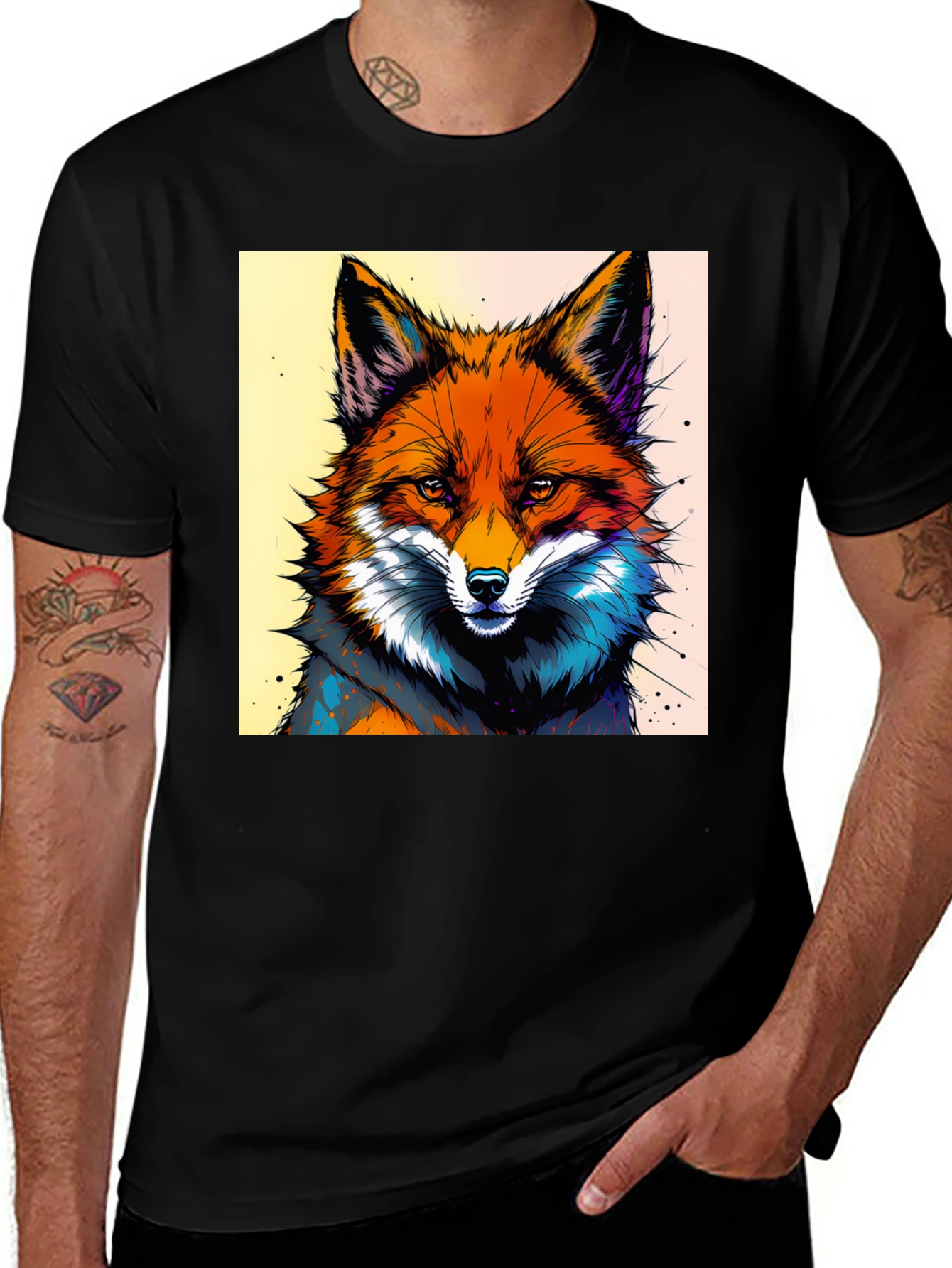 Variant 8 of Artistic Fox Graphic Tee - Stylish & Unique