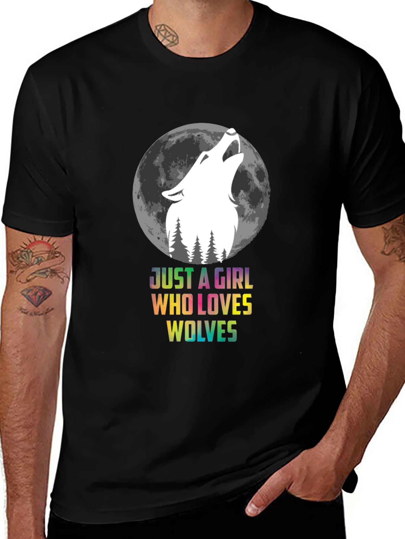 Variant 20 of Just a Girl Who Loves Wolves T-Shirt