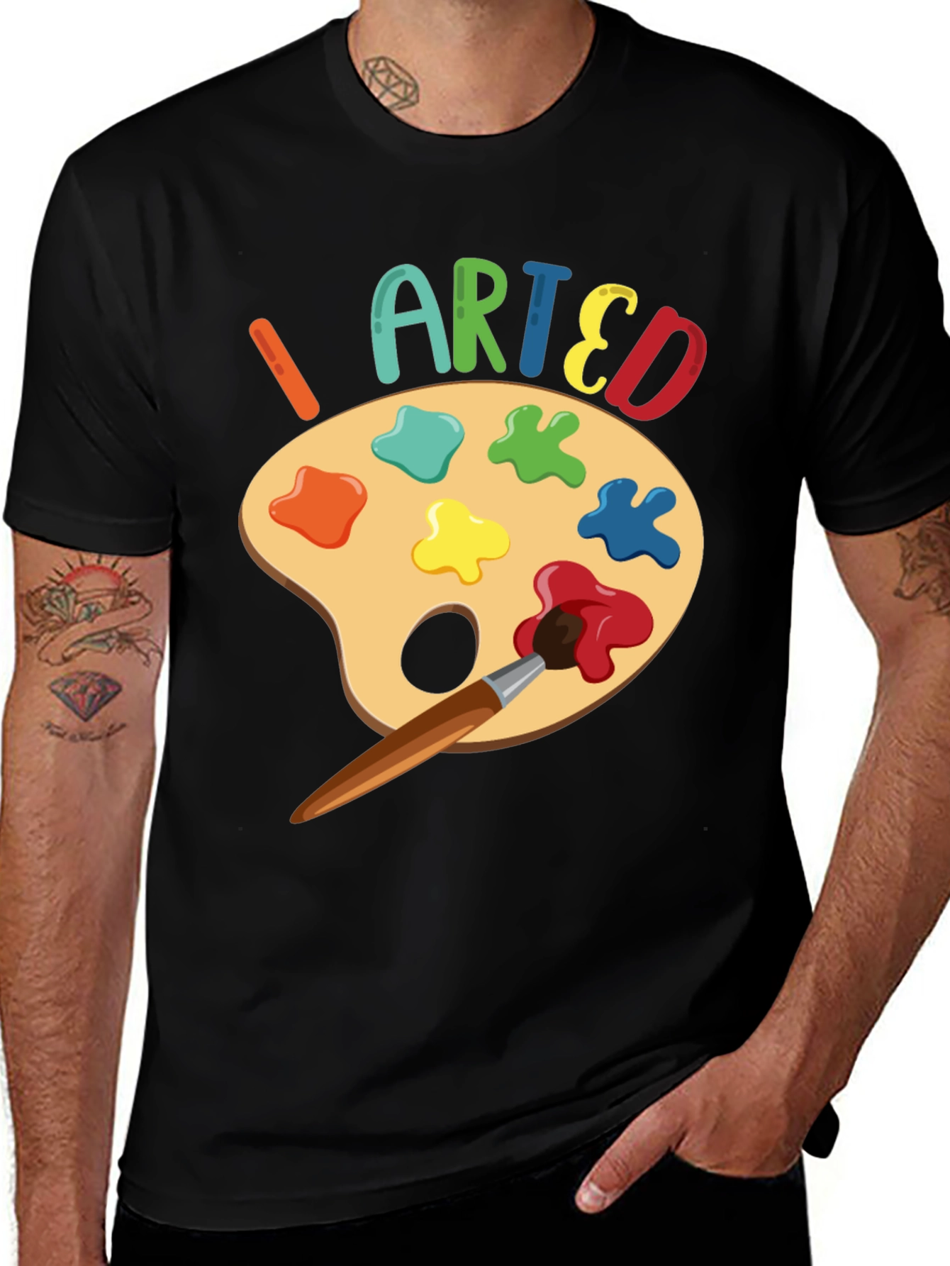 Variant 2 of Artist Palette T-Shirt - Creative Colorful Design