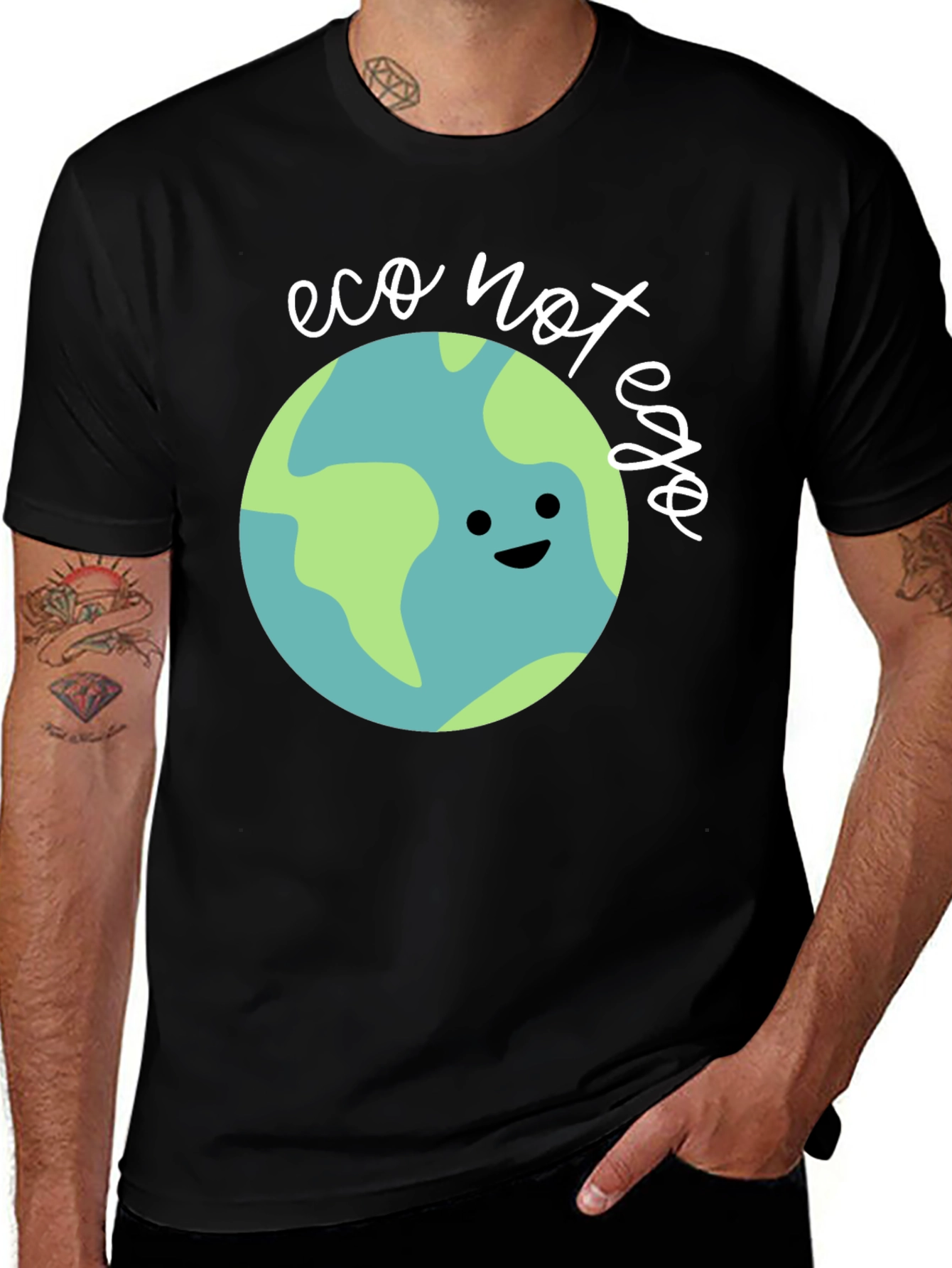 Eco Not Ego T-Shirt | Earth Graphic Tee