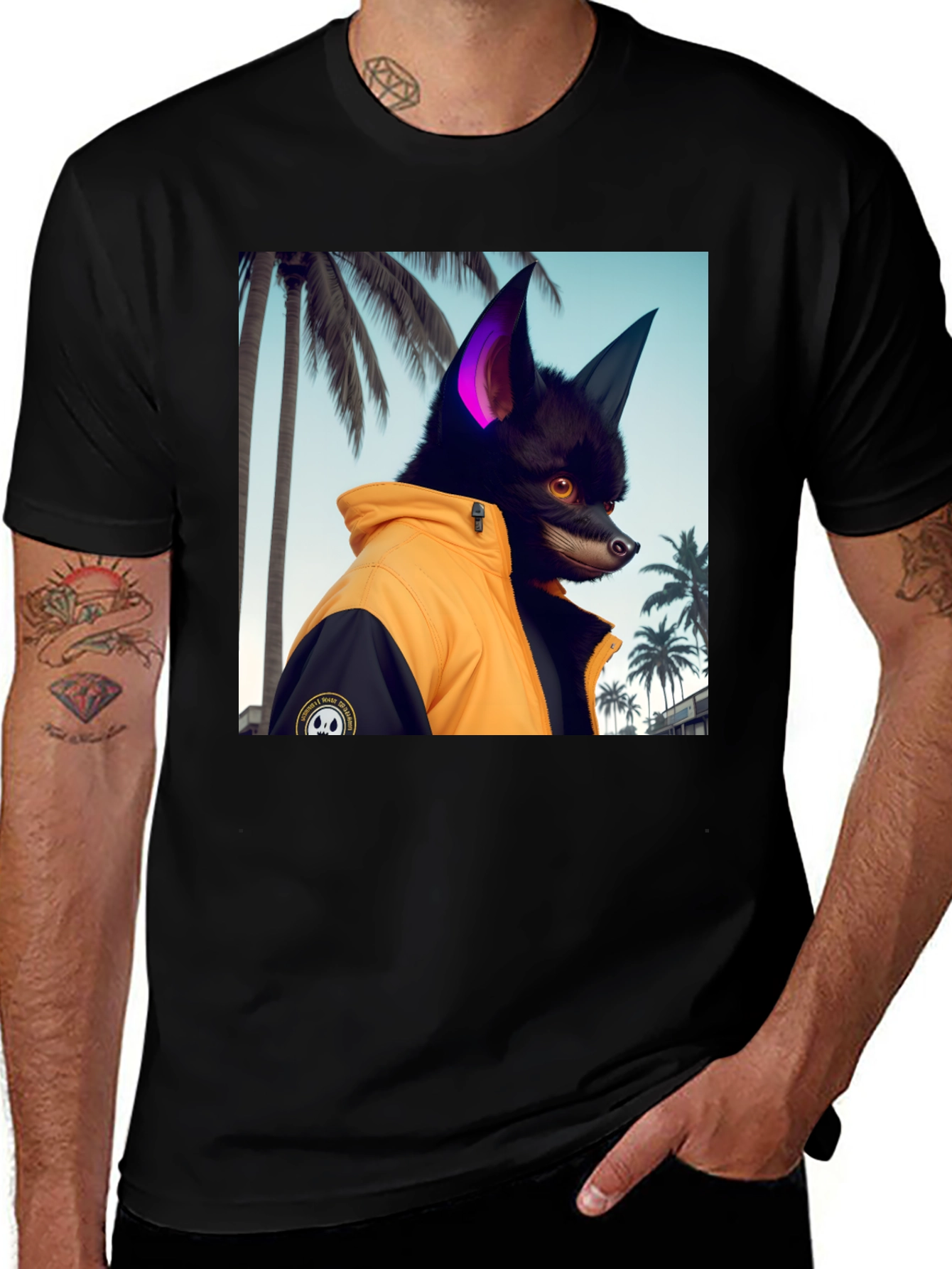 Cool Canine Tee - Dog in Jacket