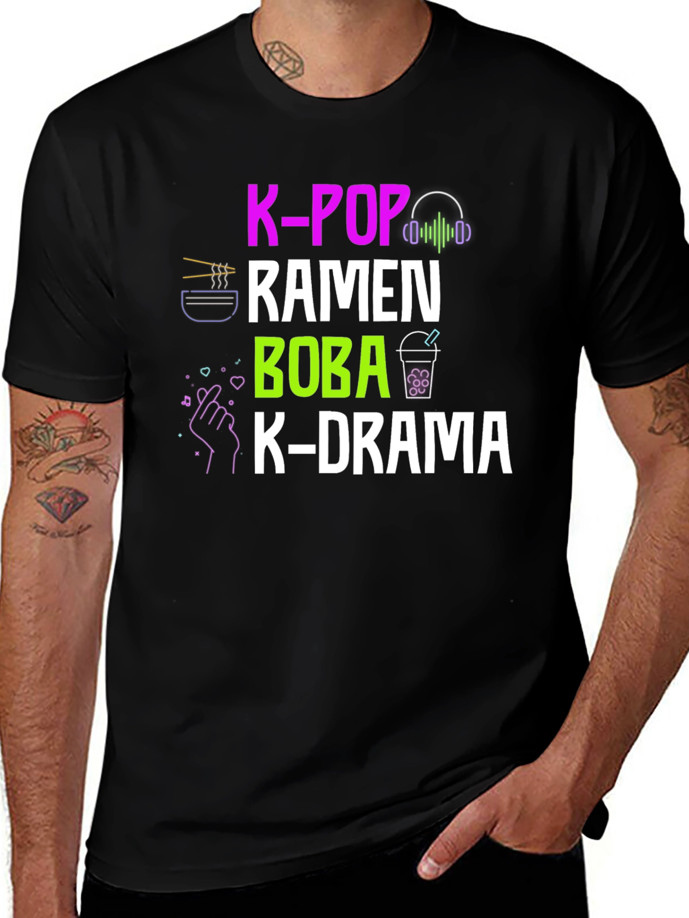 K-Pop Ramen Boba K-Drama T-Shirt