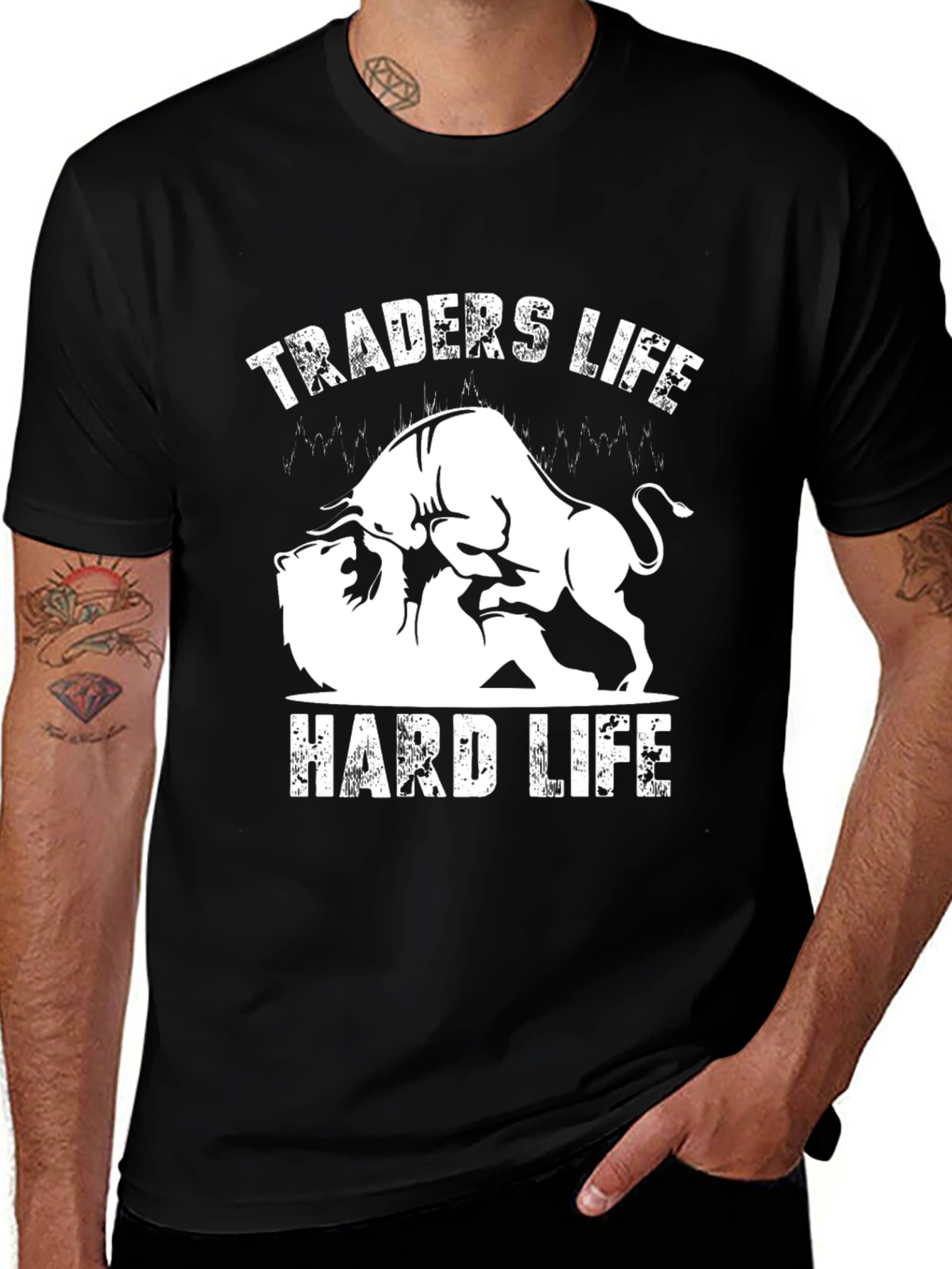 Variant 3 of Traders Life Hard Life Graphic Tee