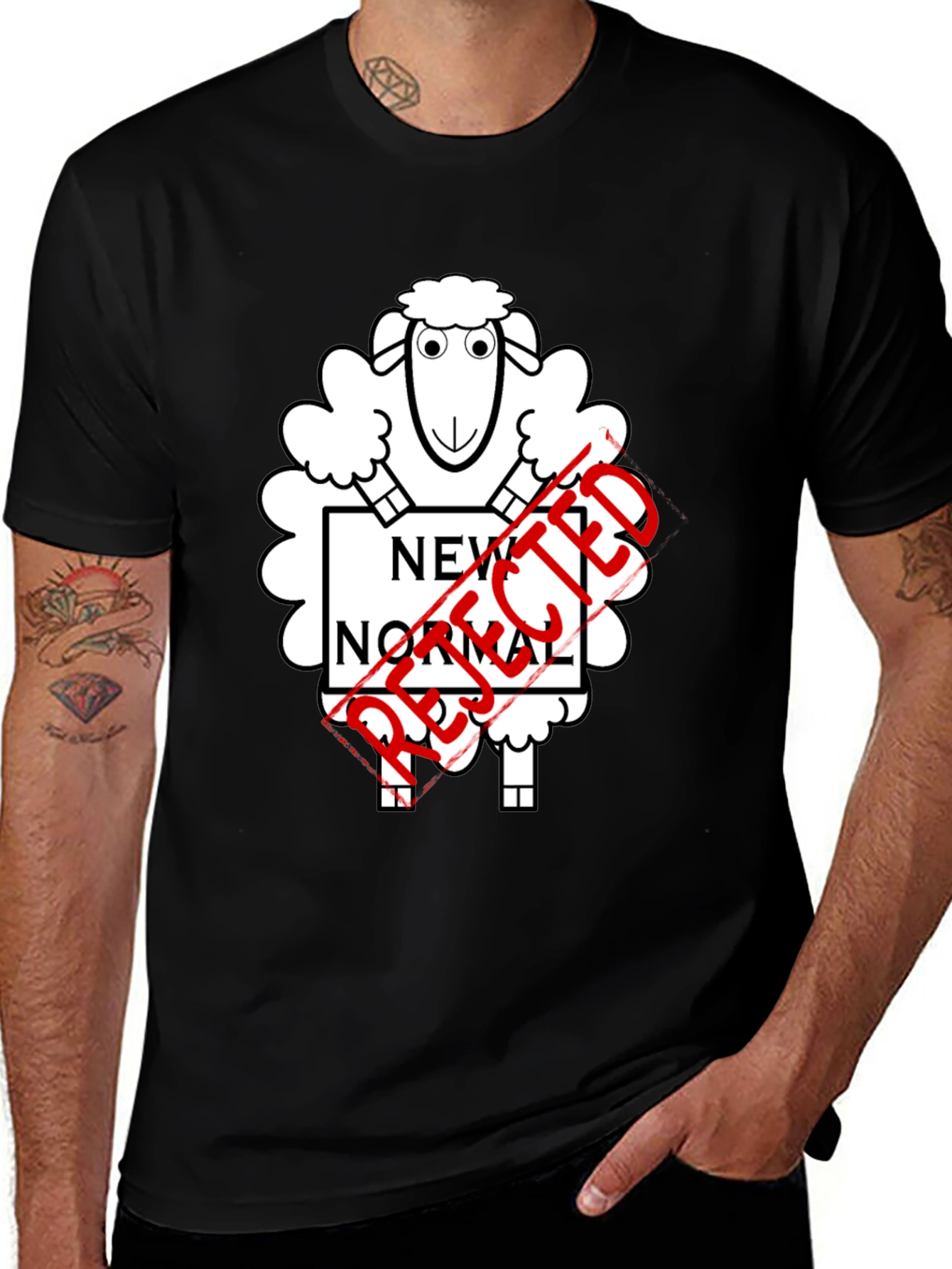 Variant 24 of Reject New Normal Sheep T-Shirt