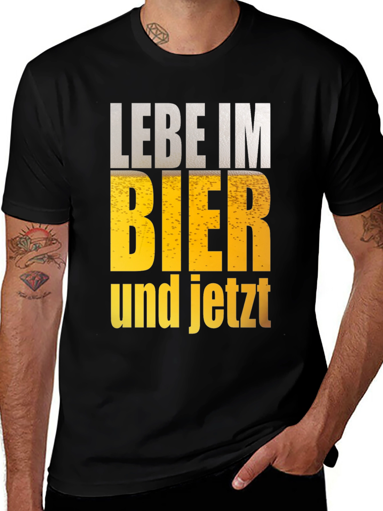 Lebe Im Bier Men's Graphic T-Shirt - Beer Lover